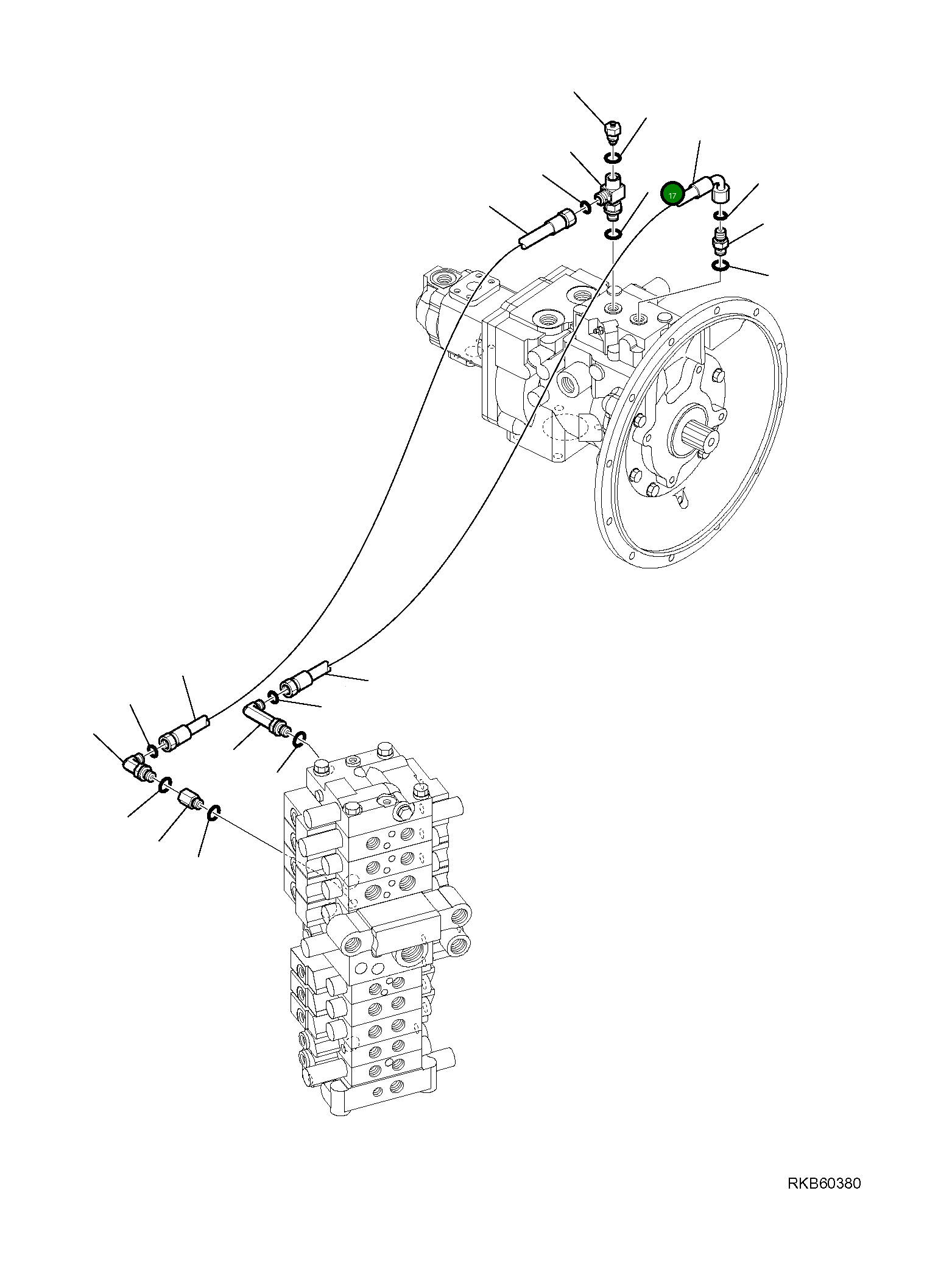 Штуцер прокачки 21W-62-R4920 Komatsu