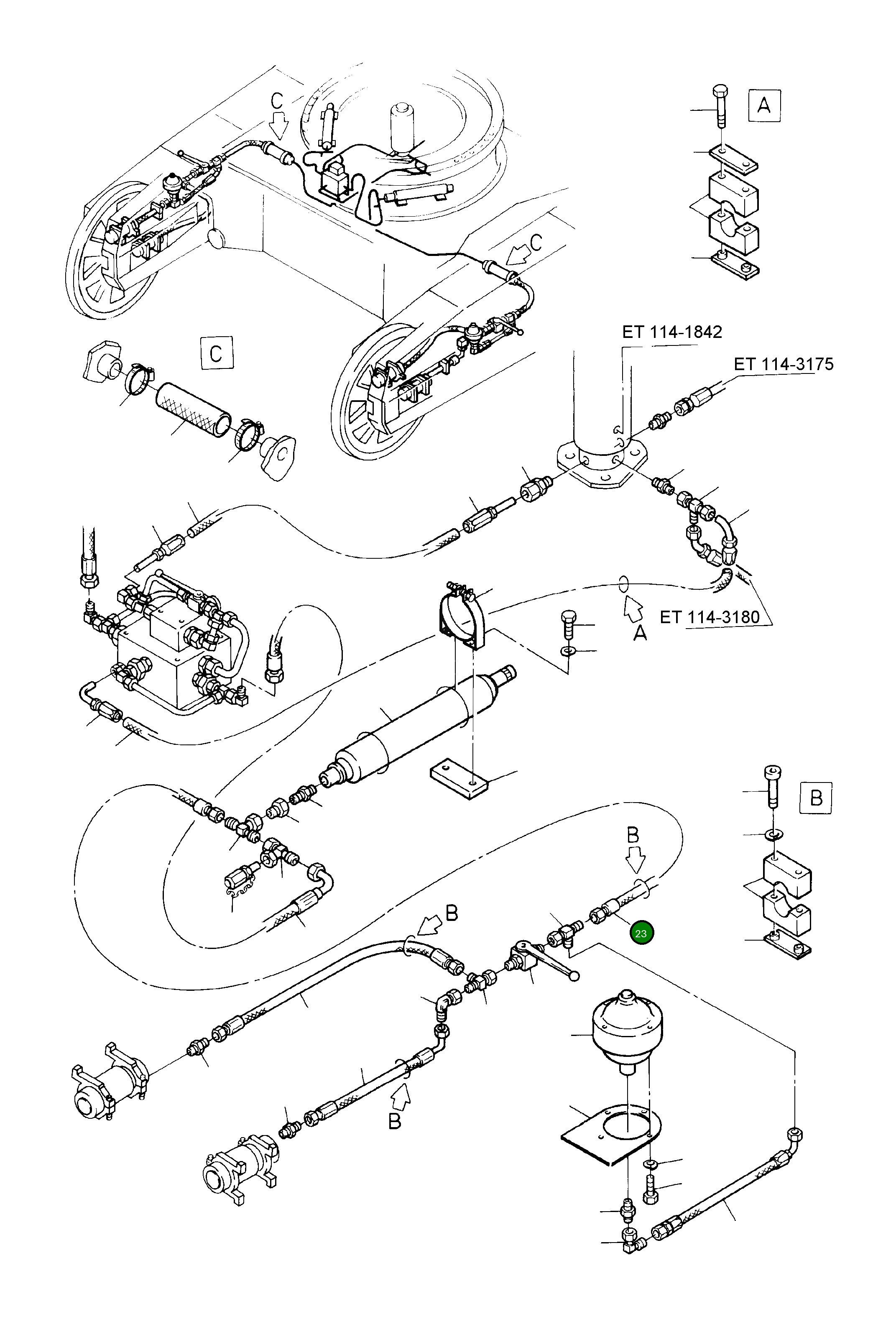 Шланг в сборе DN 16x3840 462 807 40 Komatsu
