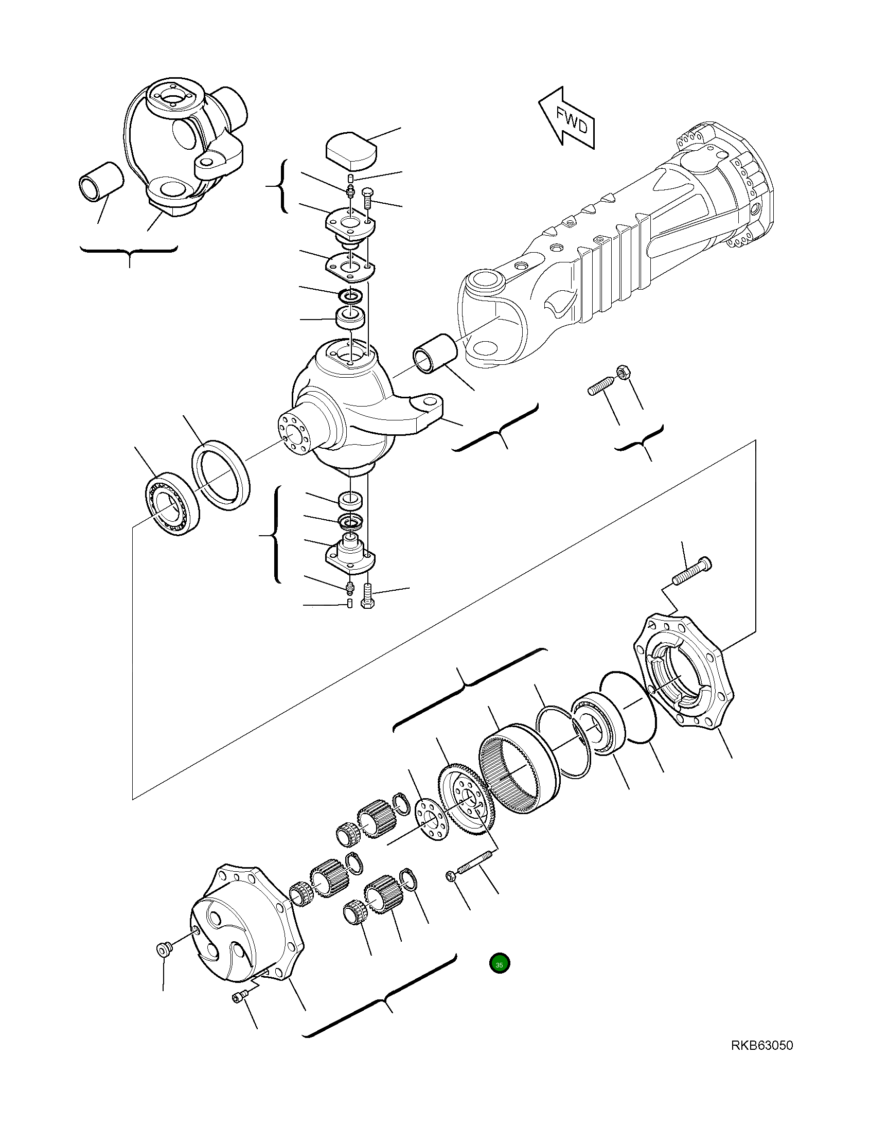 Гайка DG006224380 Komatsu