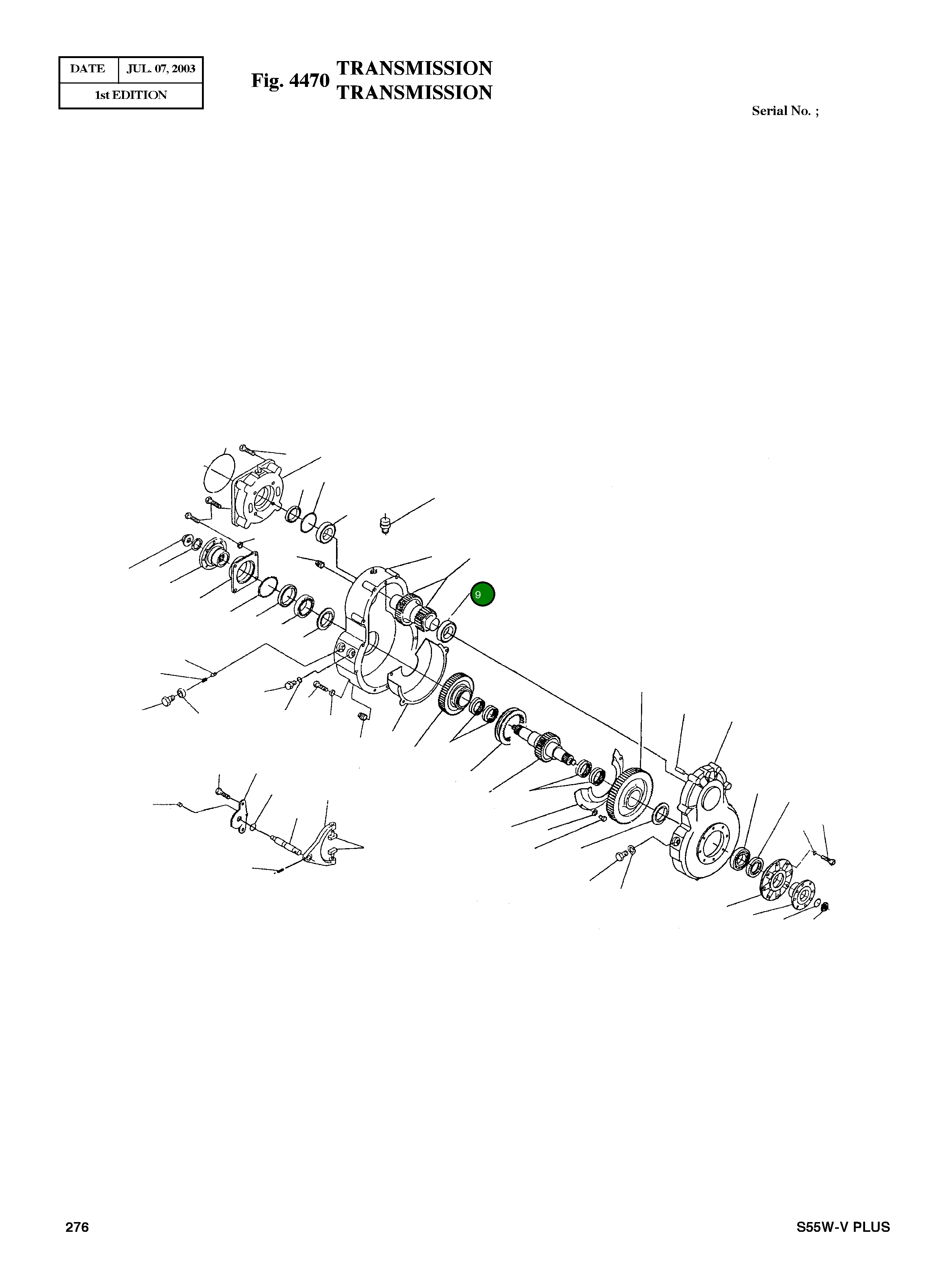 Шариковый подшипник 005.01.0119 Komatsu