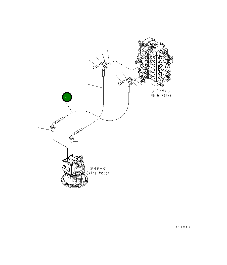 Шланг 670MM,670MM 20Y-62-41241 Komatsu
