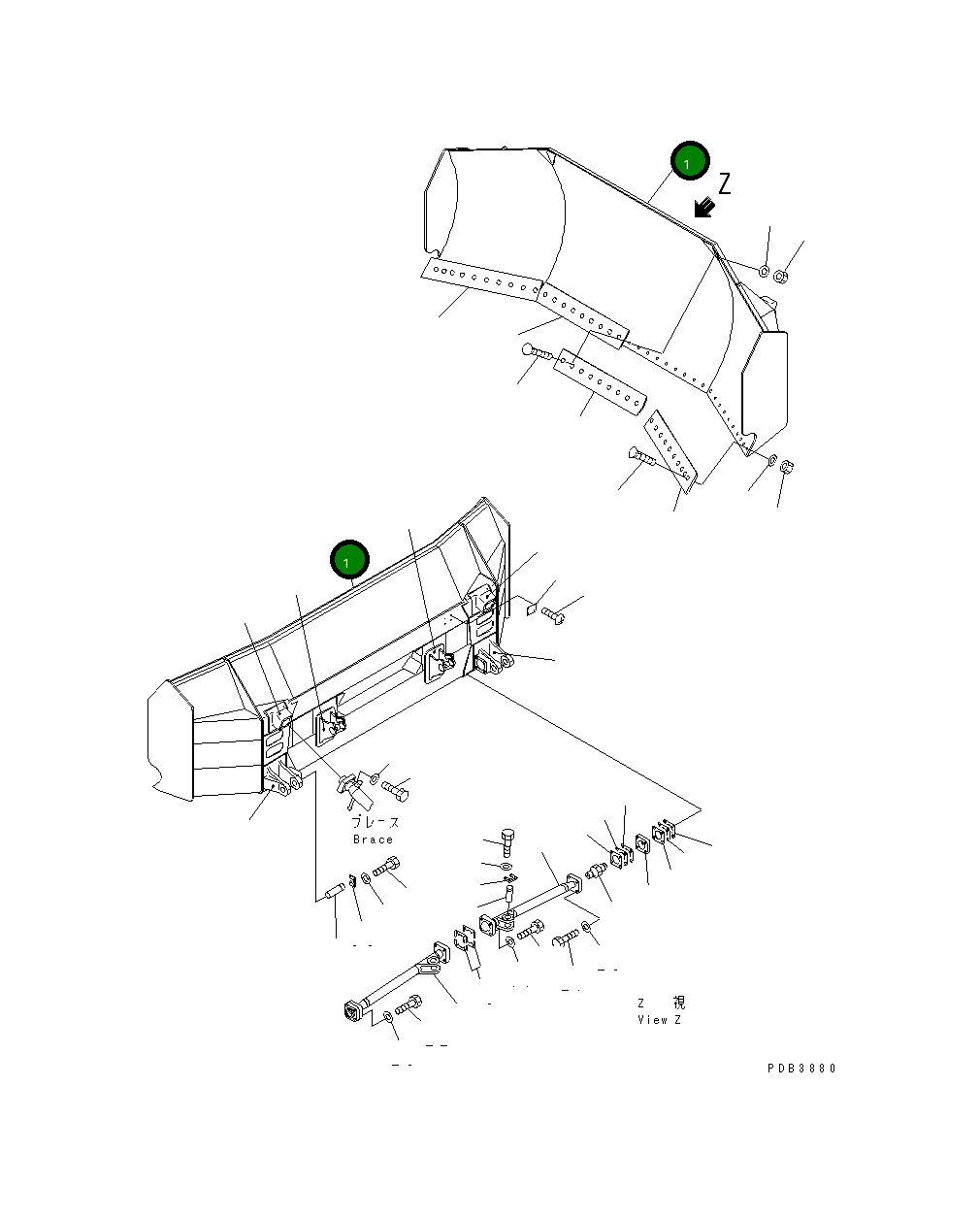 Отвал 17A-73-11110 Komatsu