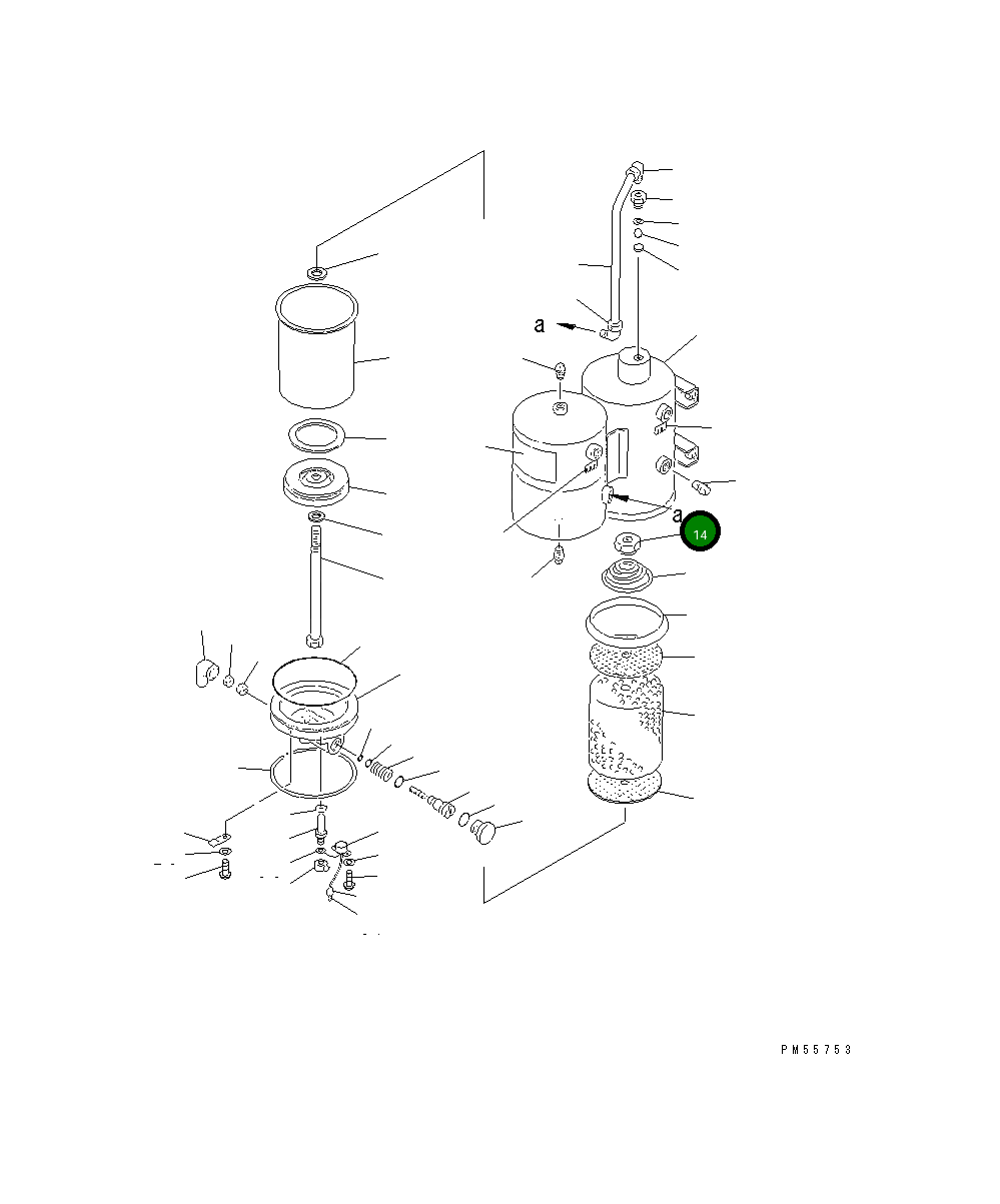 Гайка 232-44-51260 Komatsu