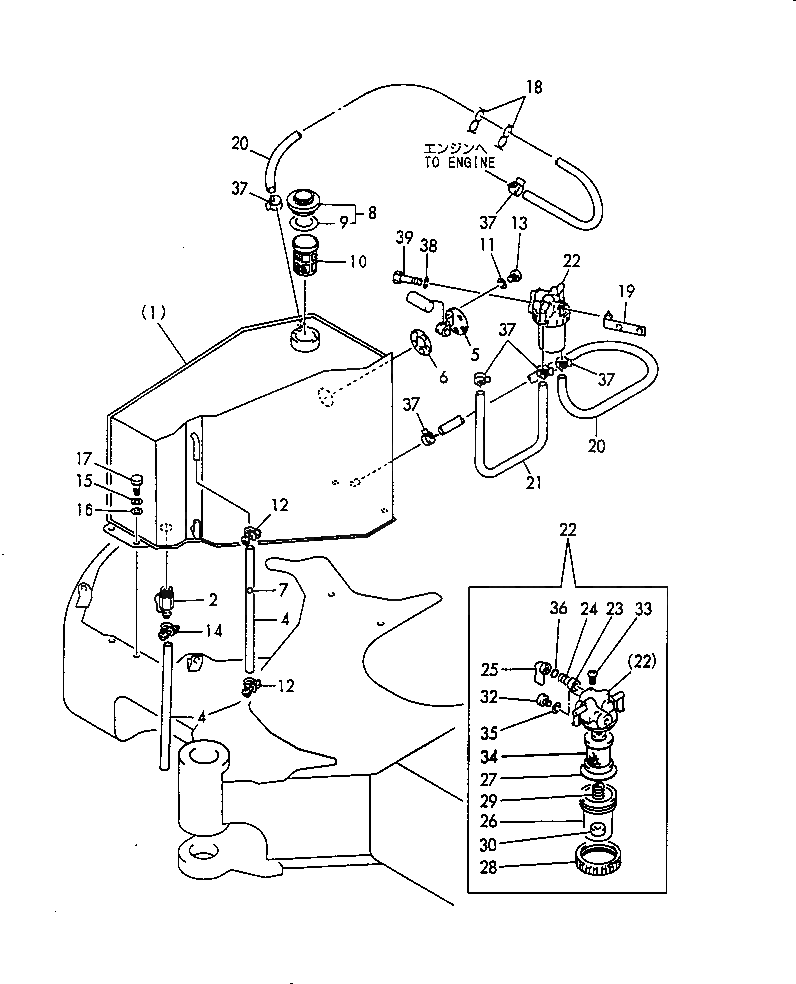 Кран YM104200-11920 Komatsu