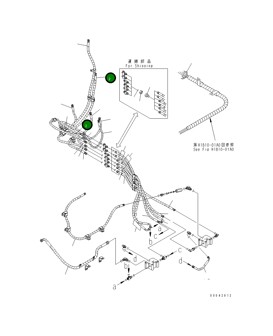 Шланг в сборе, 1500MM 21M-62-21930 Komatsu
