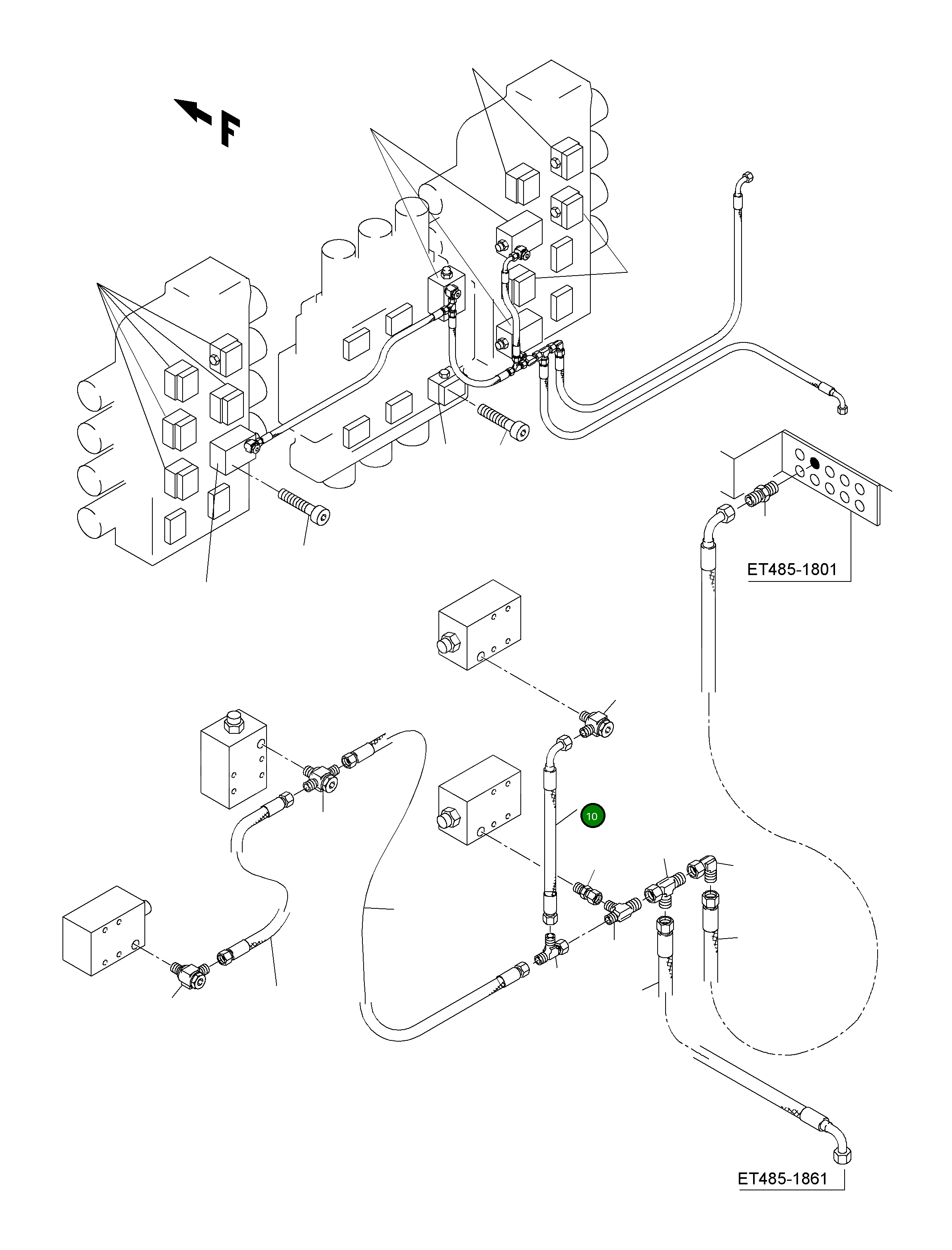 Шланг в сборе DN 8x280 514 838 98 Komatsu