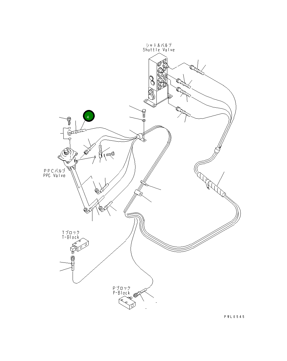 Шланг 1100MM 20Y-62-23322 Komatsu