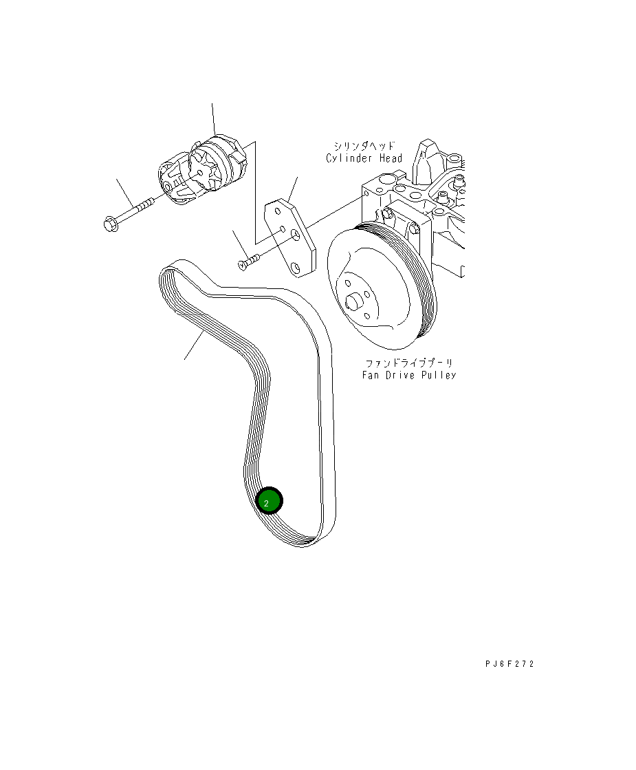 Ремень 6732-82-3480 Komatsu