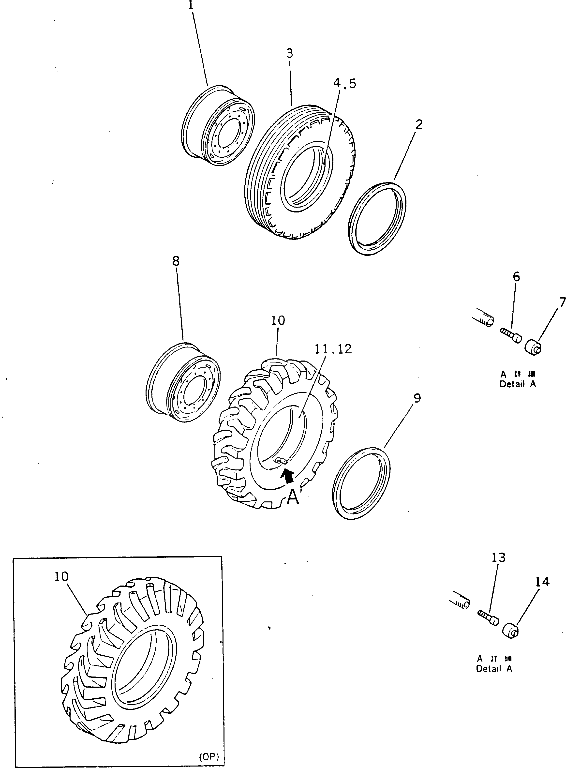 Шина 233-30-12110 Komatsu