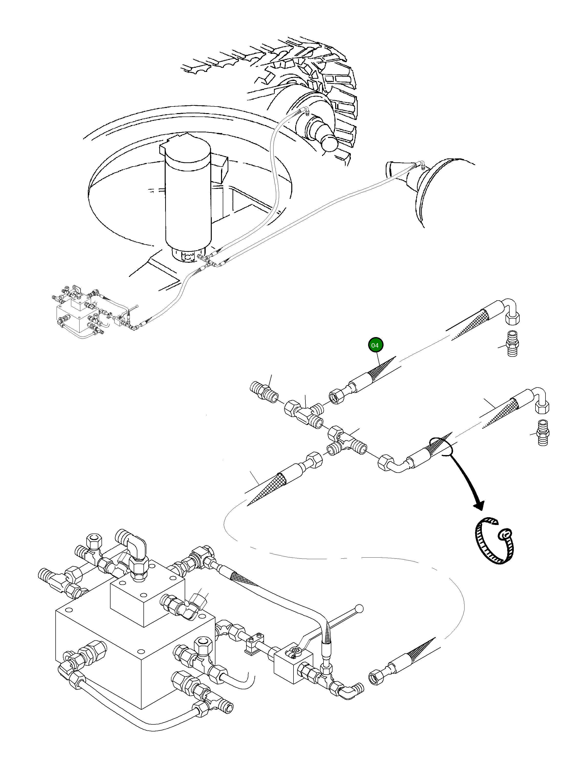 Шланг в сборе DN 12x4200 516 632 98 Komatsu