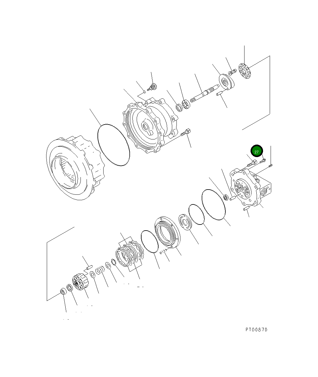 Штуцер прокачки TZ000B2101 Komatsu