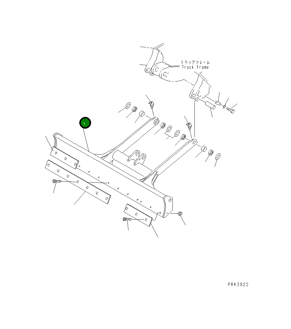 Отвал в сборе 21X-71-00030 Komatsu