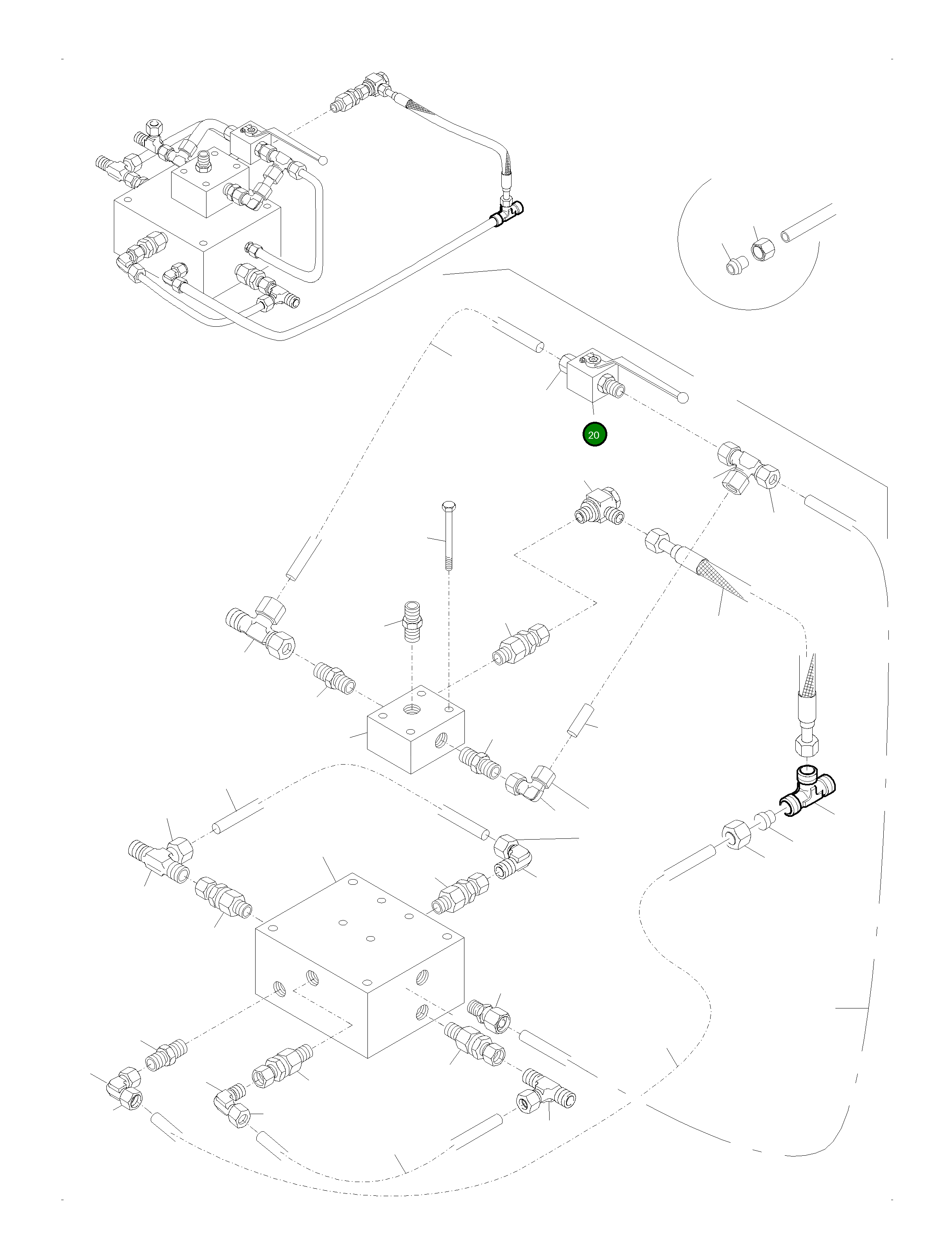 Шаровой кран 461 133 40 Komatsu
