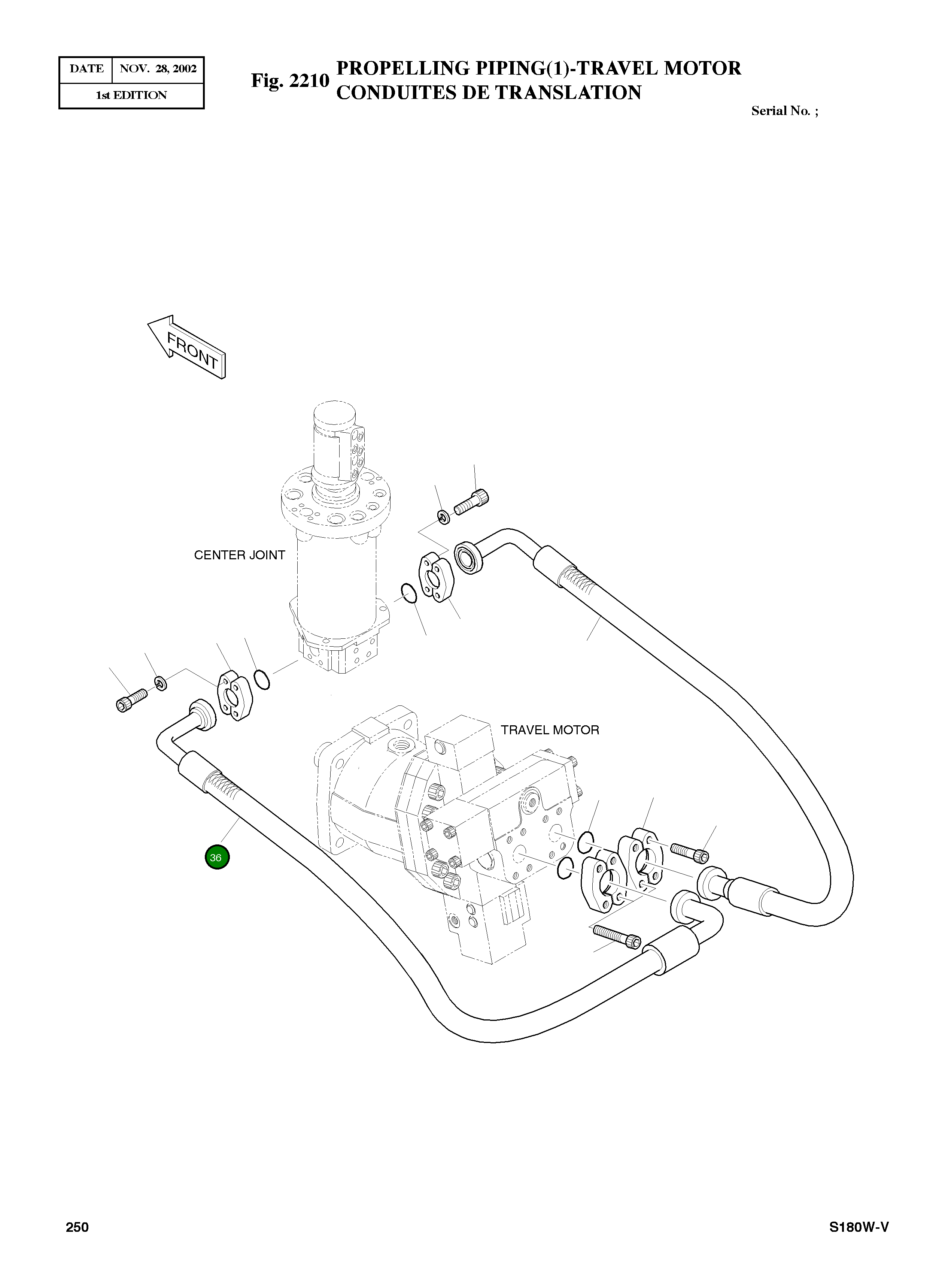 Шланг PF1-750L DS2045319 Komatsu