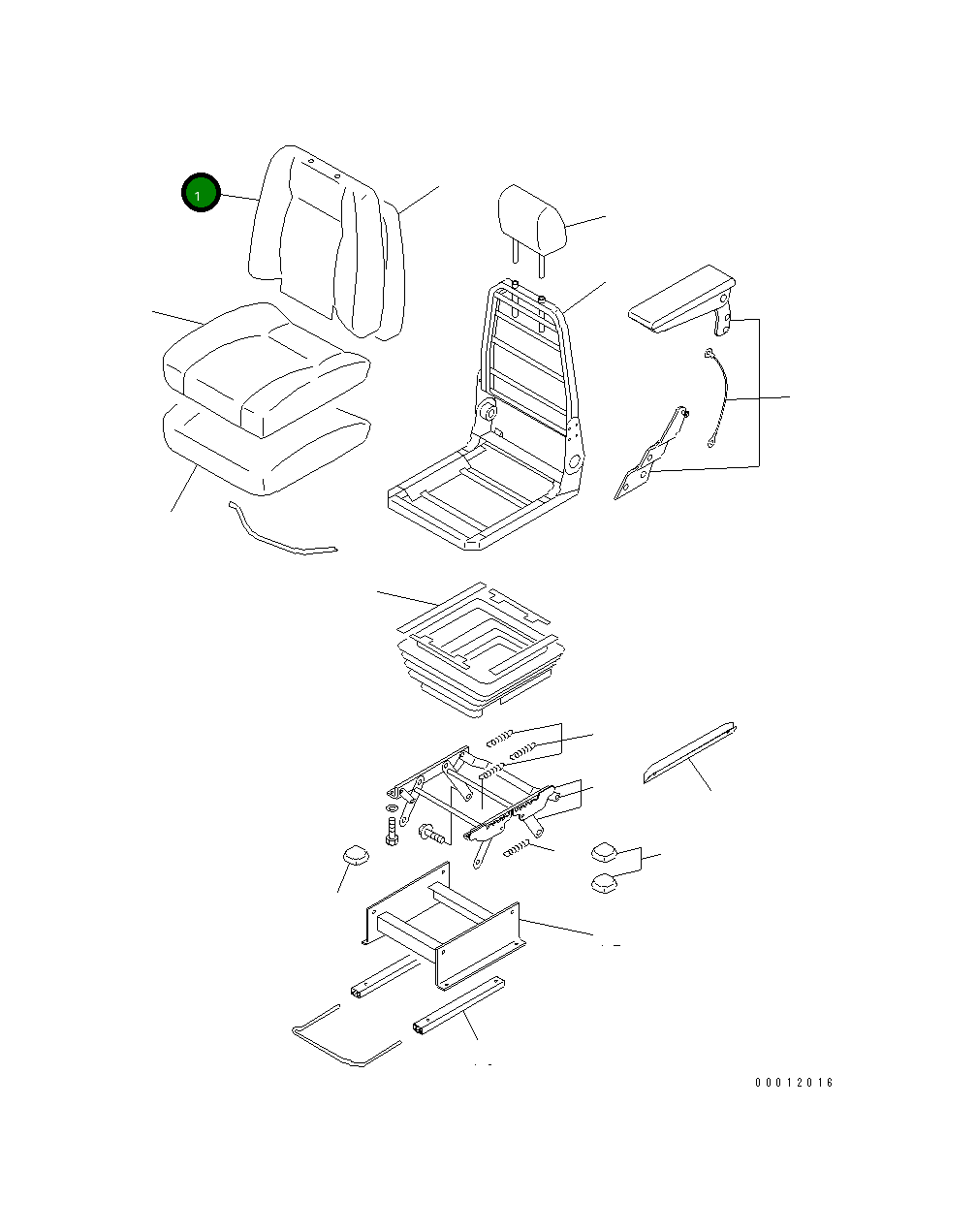 Сиденье AS182431 Komatsu