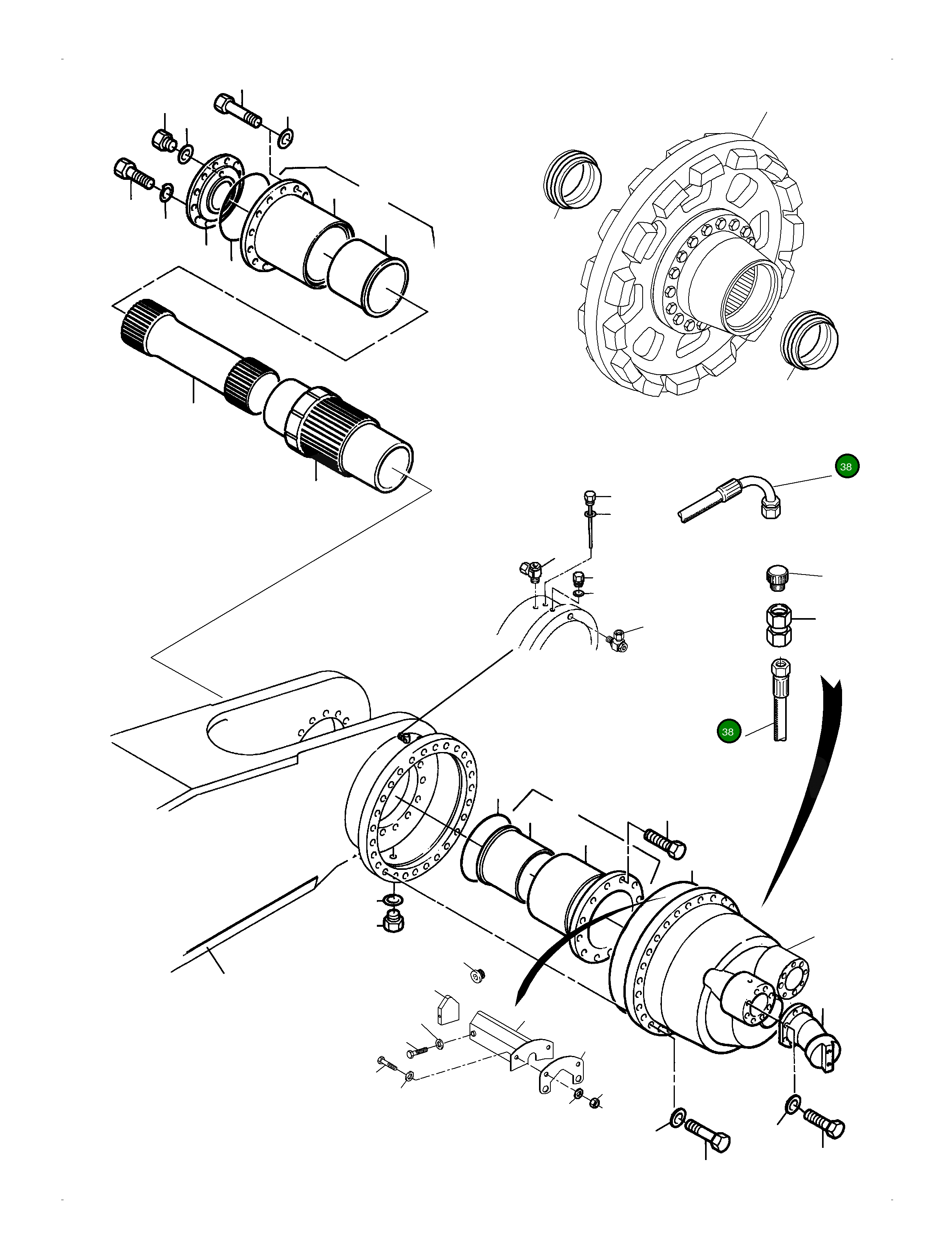 Шланг в сборе .DN 16x2700 517 916 98 Komatsu