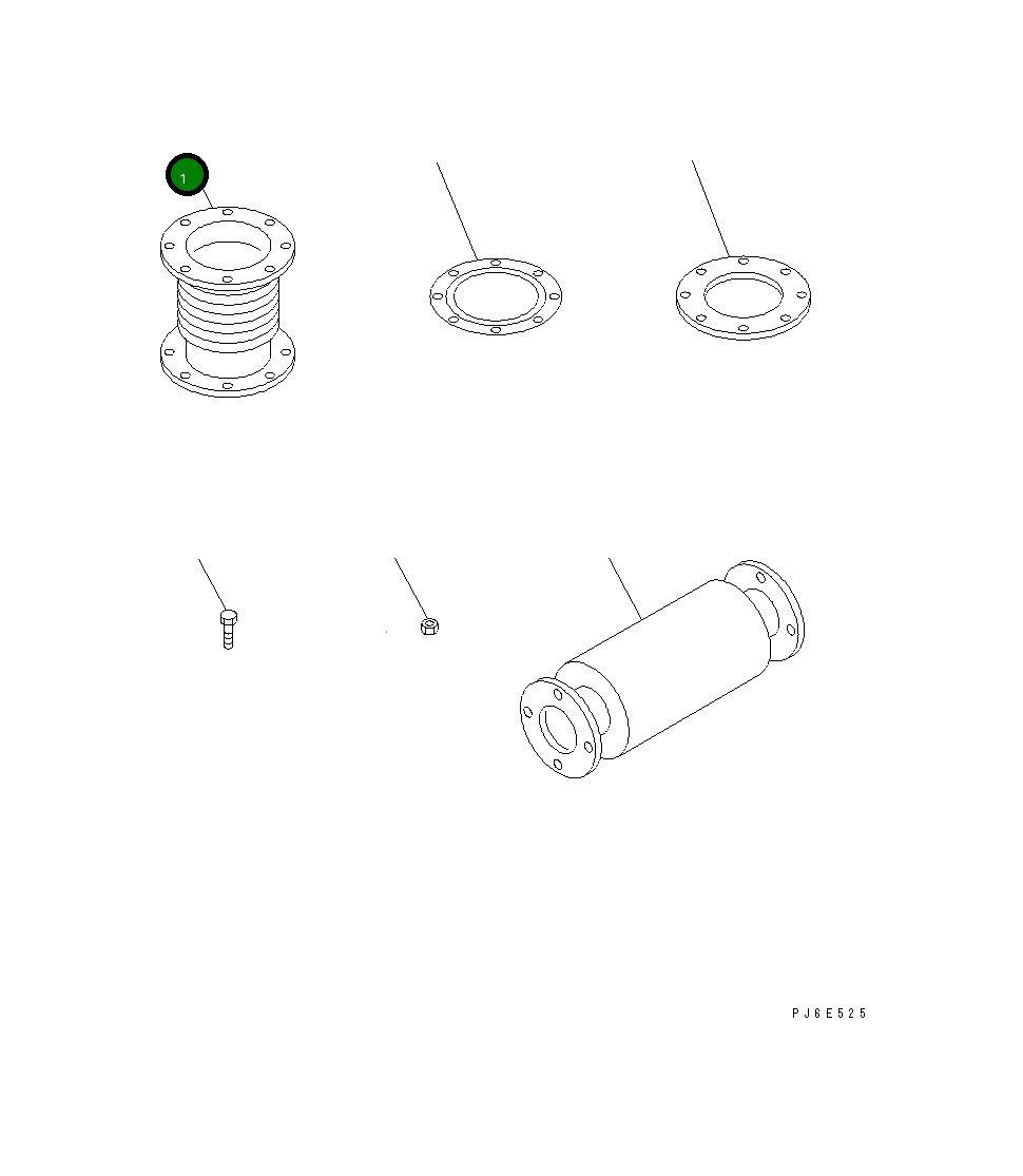 Выхлопной сильфон 6151-15-5650 Komatsu