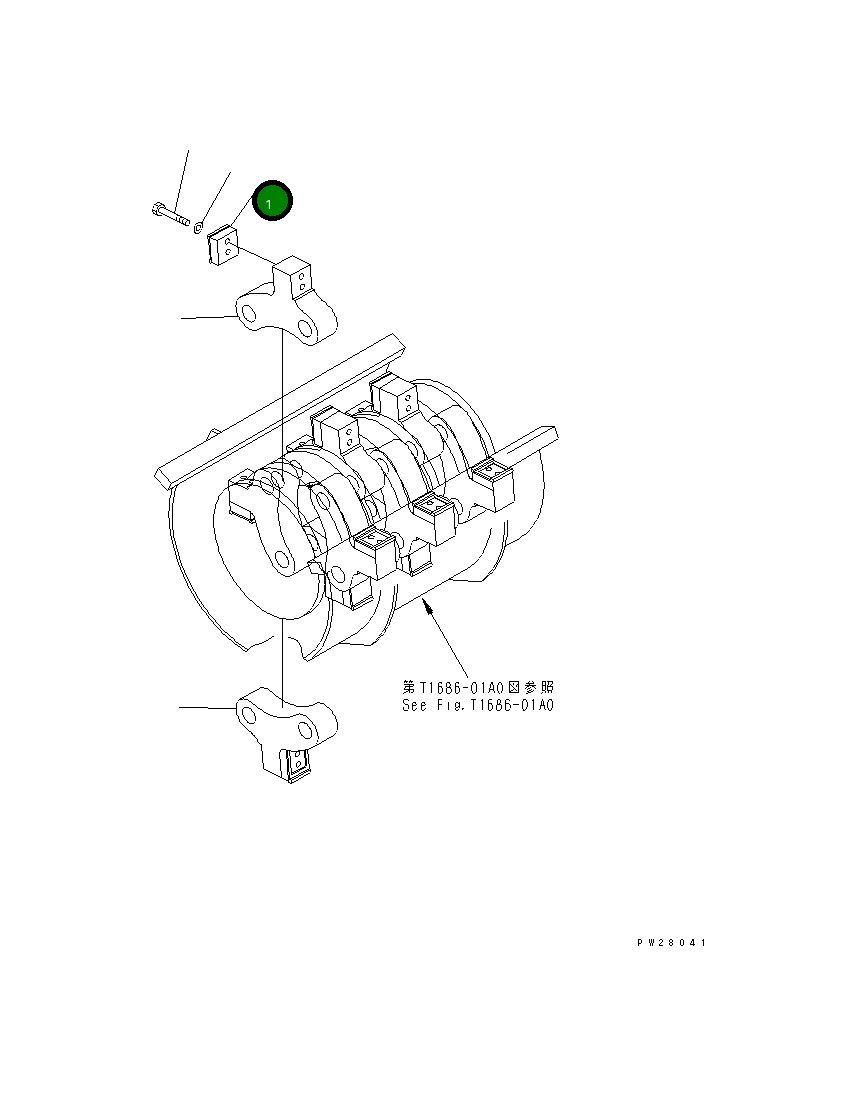 Блочный резец 8298-70-1891 Komatsu