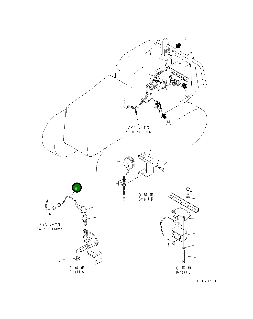 Жгут проводов 104-06-51371 Komatsu