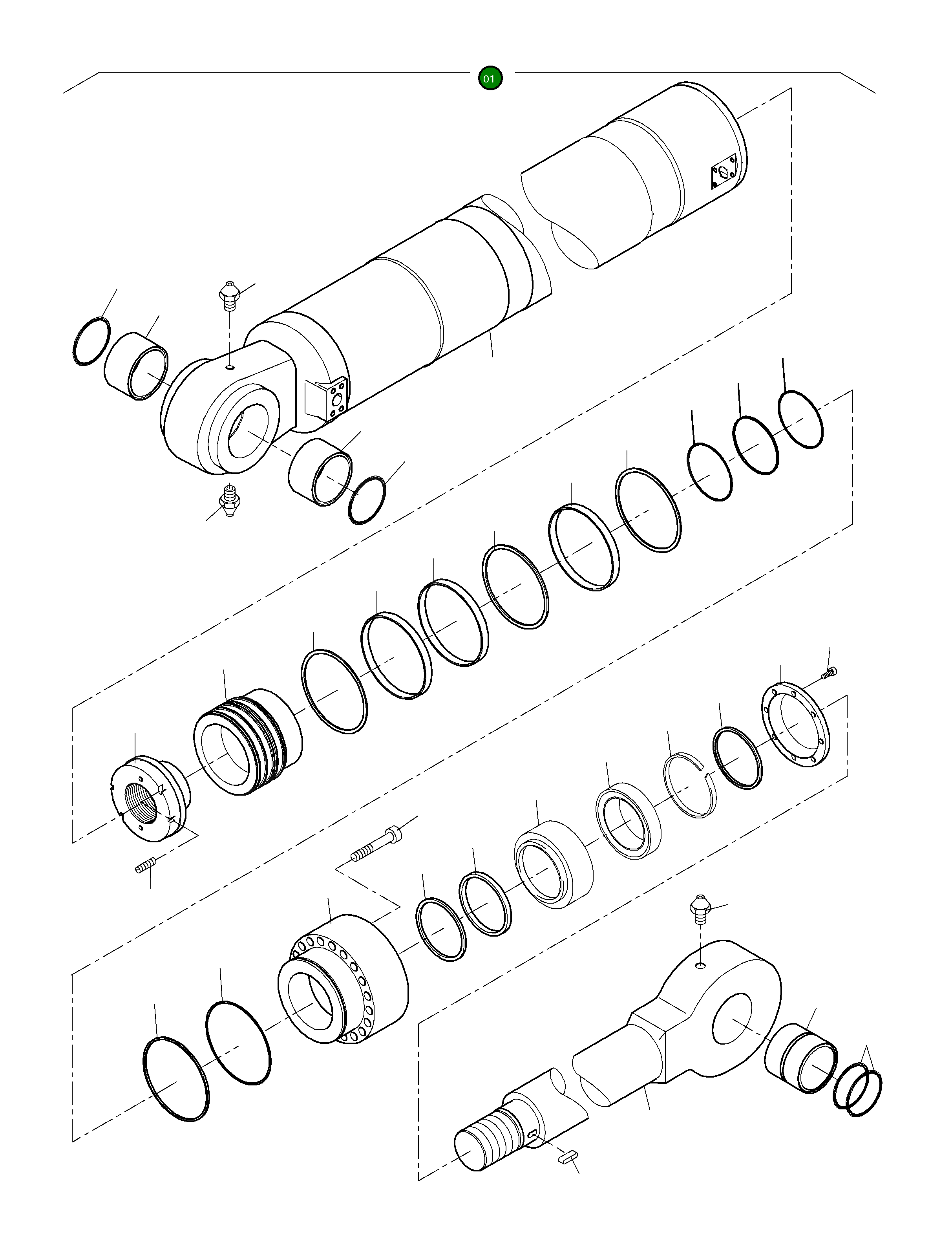 Гидроцилиндр 992 300 40 Komatsu