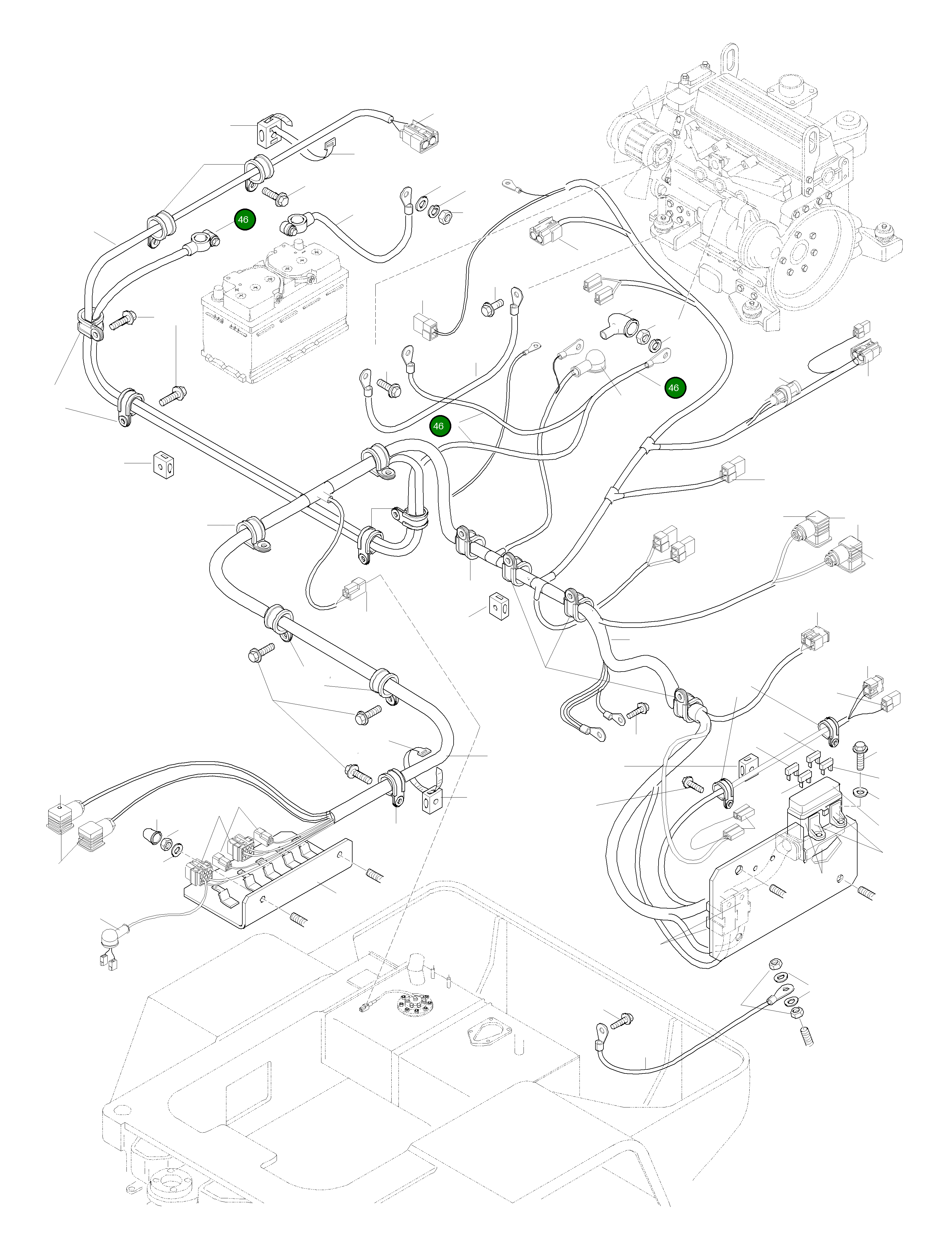 Кабель 42W-06-12201 Komatsu