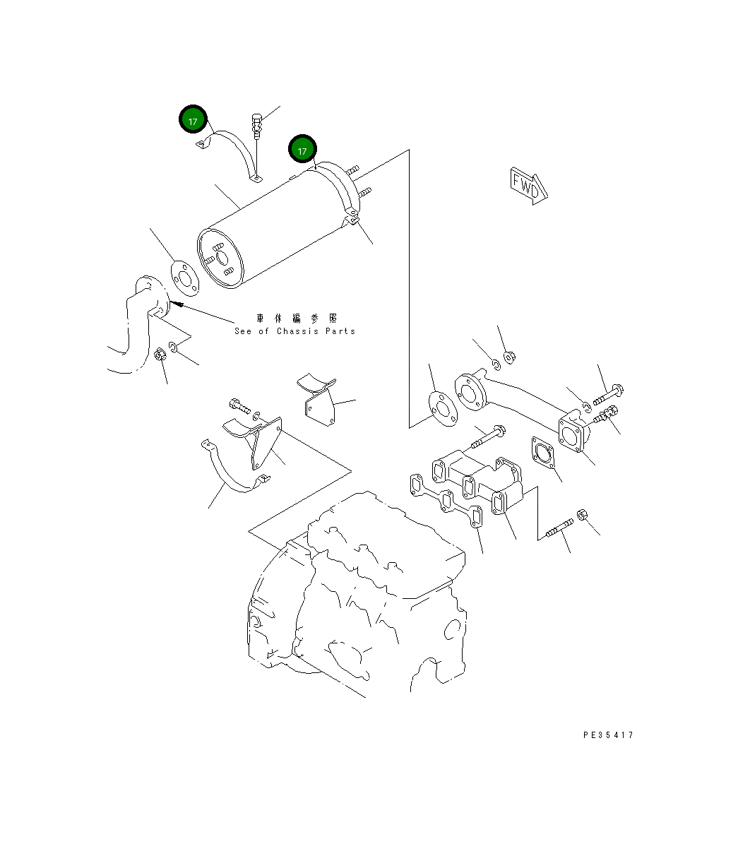 Верхняя лента YM129111-13670 Komatsu
