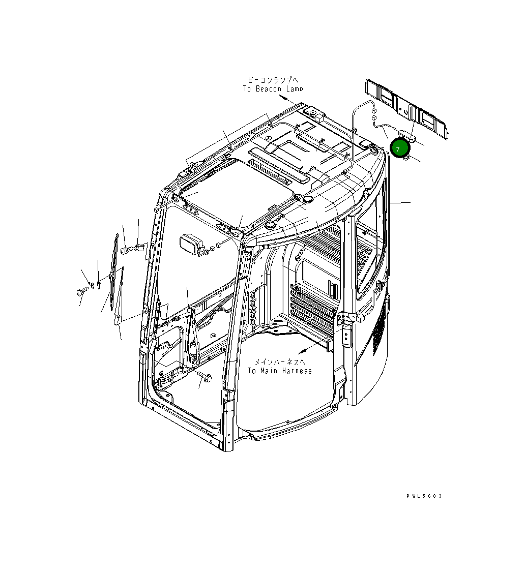 Жгут проводов 22B-54-17190 Komatsu