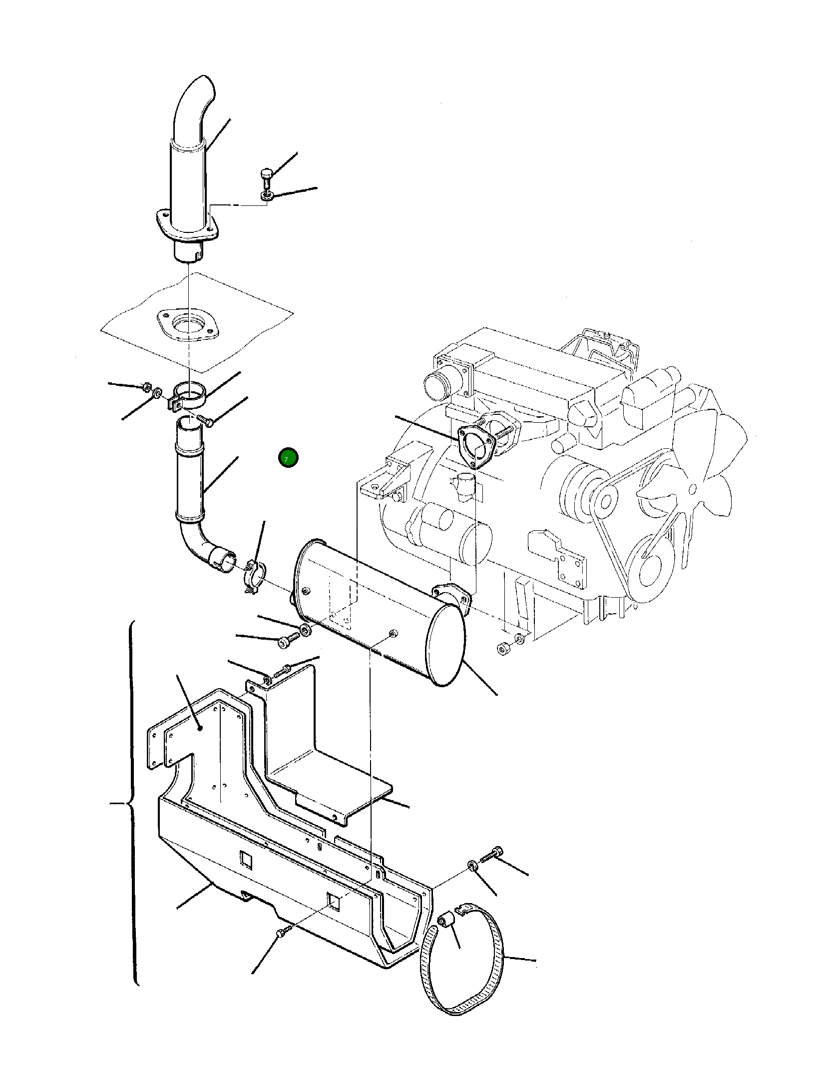 Глушитель 21D-01-13120 Komatsu