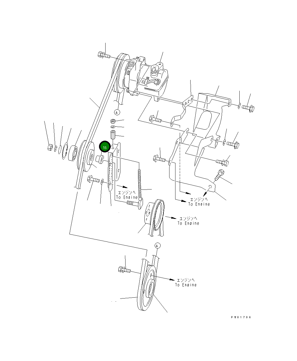 Бобышка YM172165-18670 Komatsu