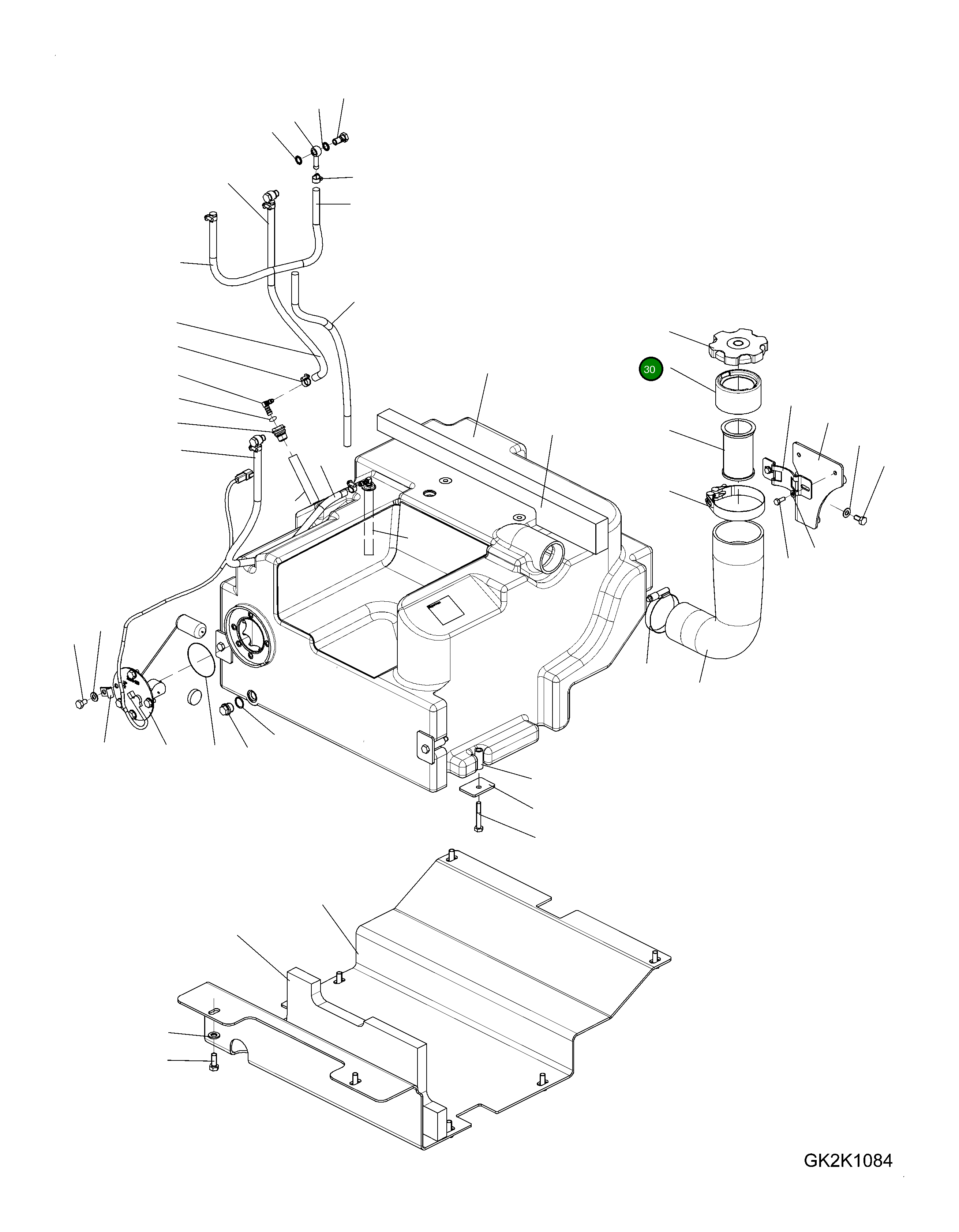 Байонетная заливная горловина бака 42T-04-32251 Komatsu
