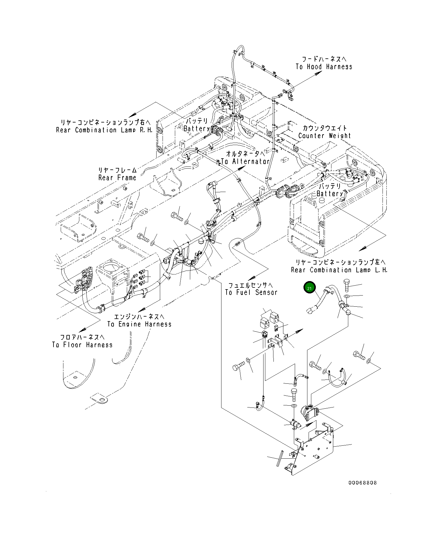 Кабель 419-06-48201 Komatsu