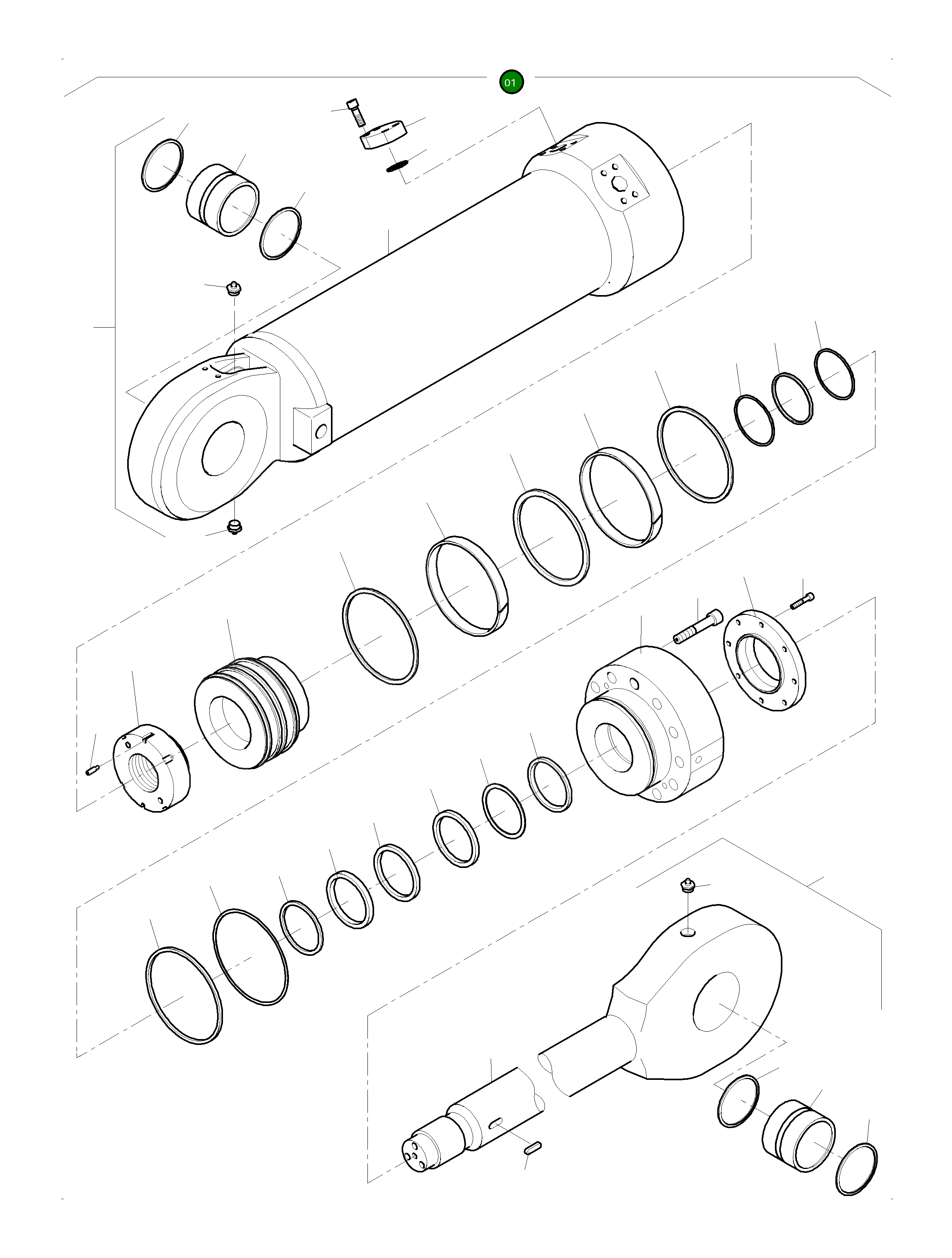 Гидроцилиндр 992 315 40 Komatsu