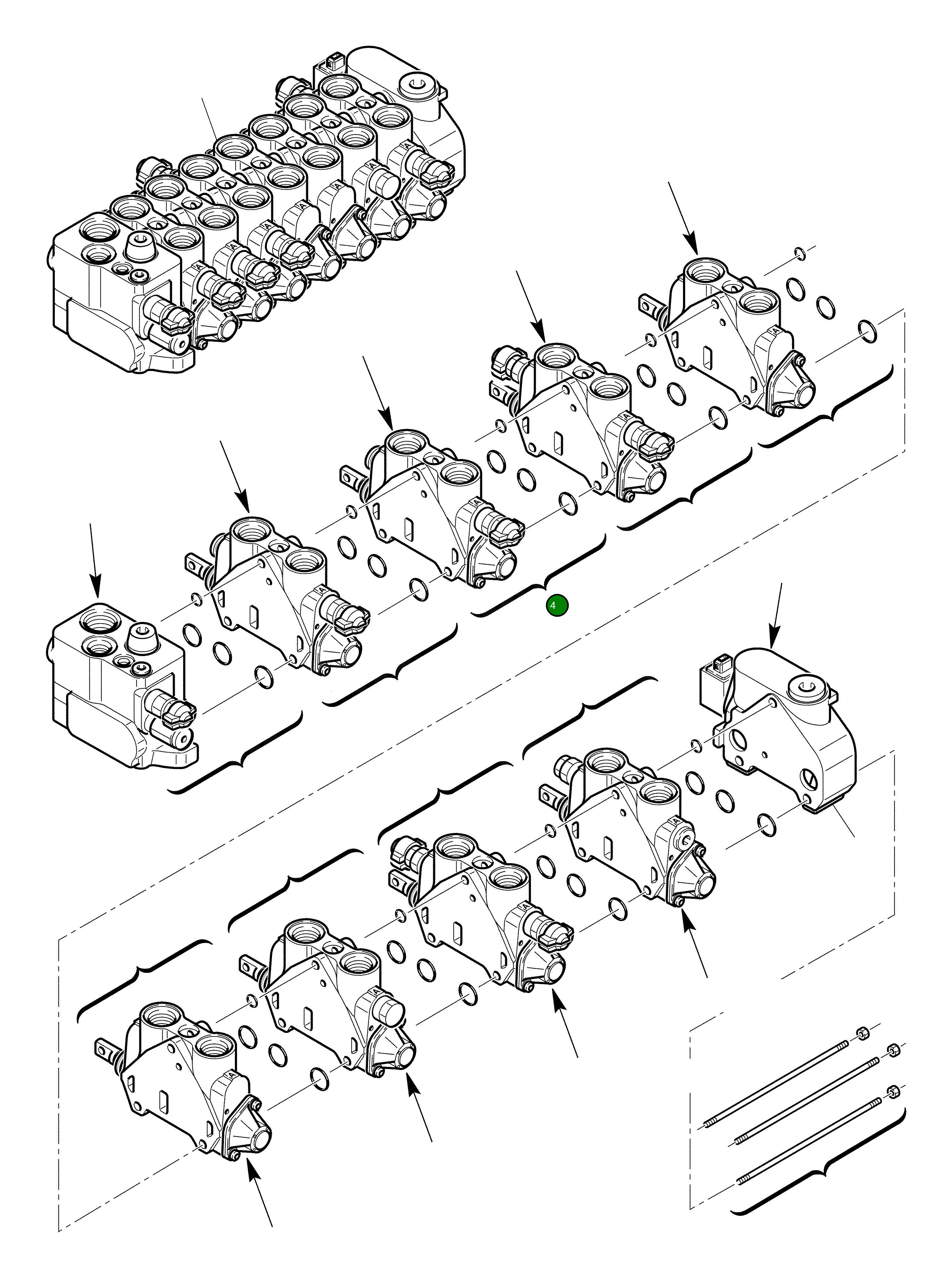 Блок управления рукоятью, в сборе 844200705 Komatsu