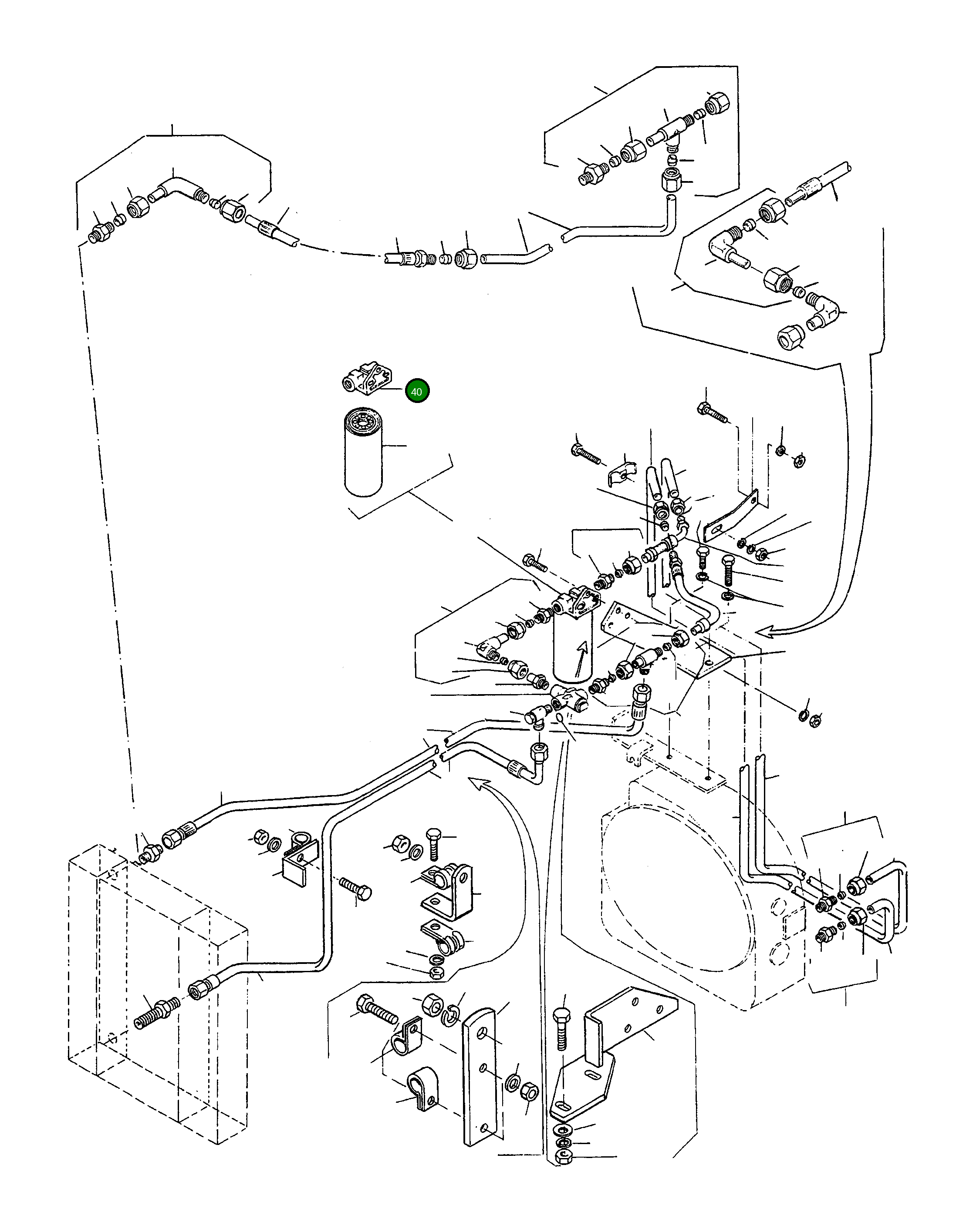 Головка фильтра 2979654M1 Komatsu