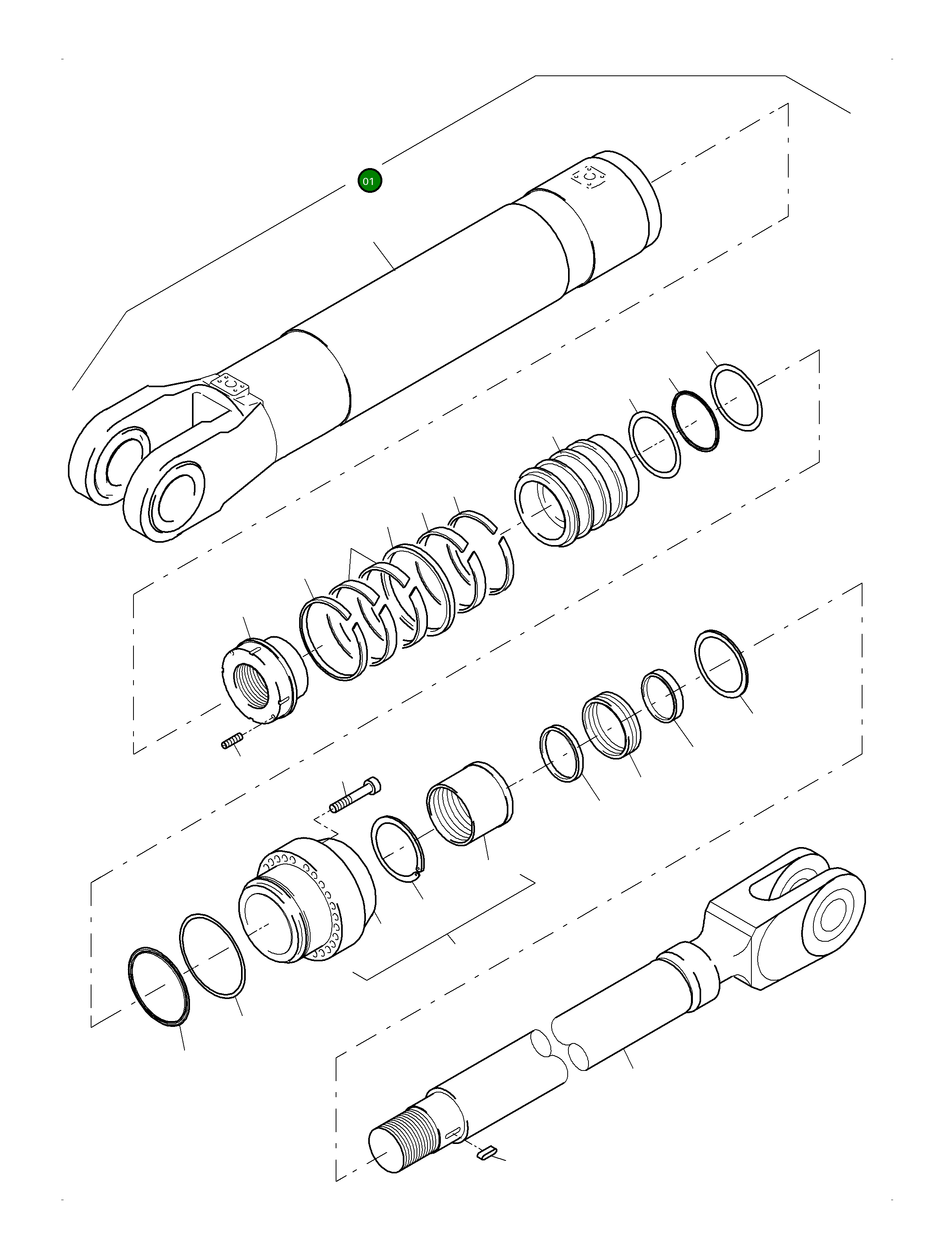 Гидроцилиндр 973 807 40 Komatsu