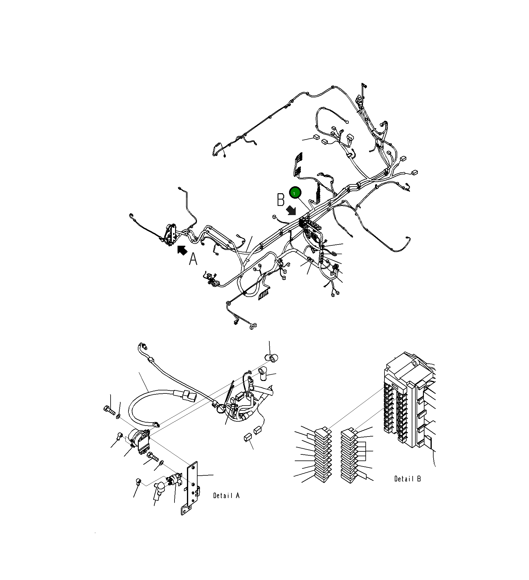 Жгут проводов 208-06-76711 Komatsu