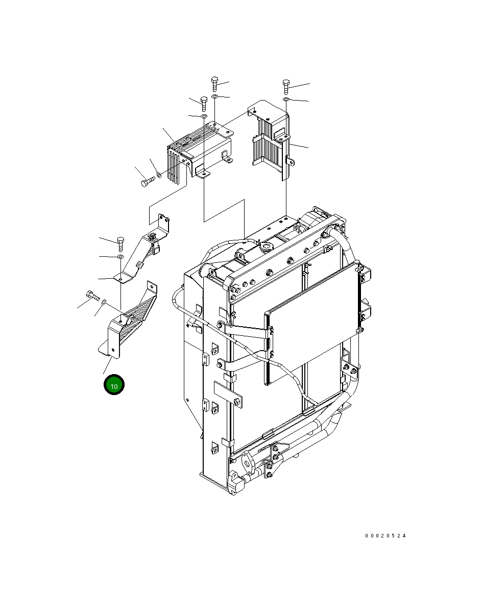 Защитный кожух 203-03-71492 Komatsu