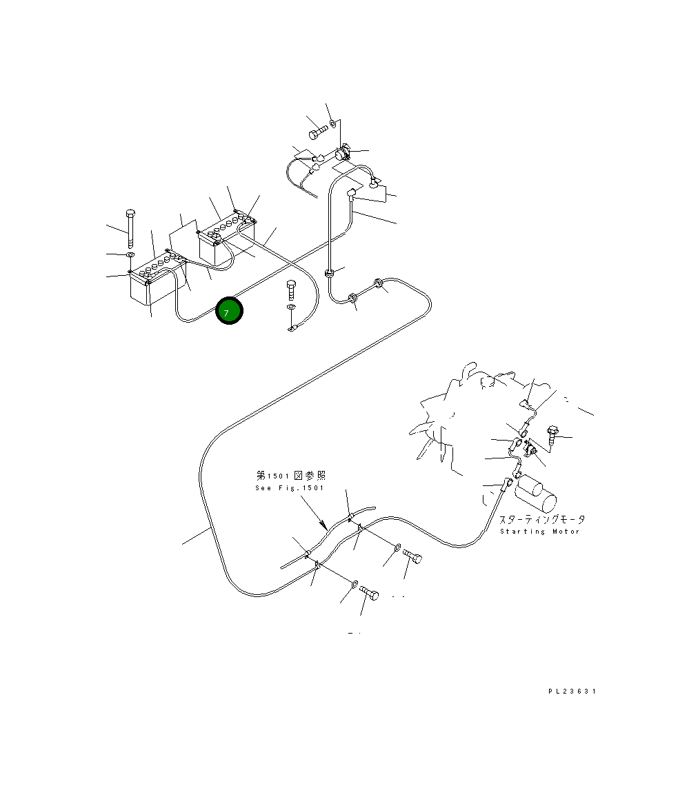 Кабель 08028-43011 Komatsu