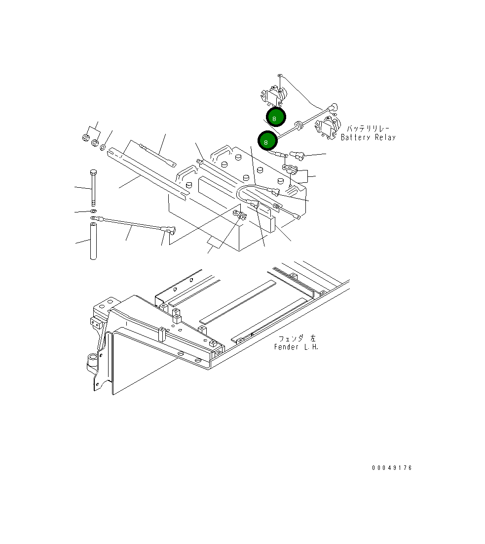 Кабель 195-06-54540 Komatsu