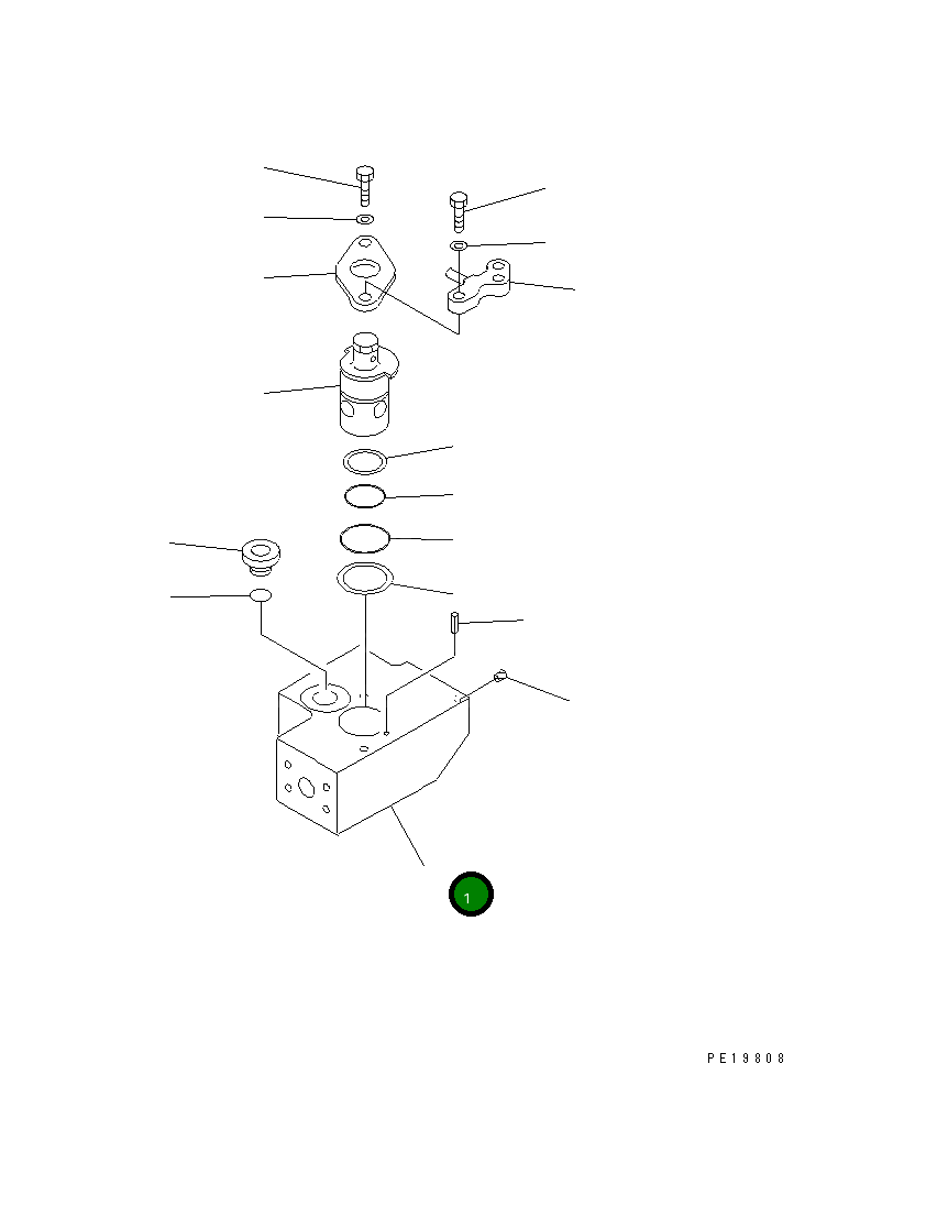 Блок 20Y-62-25153 Komatsu