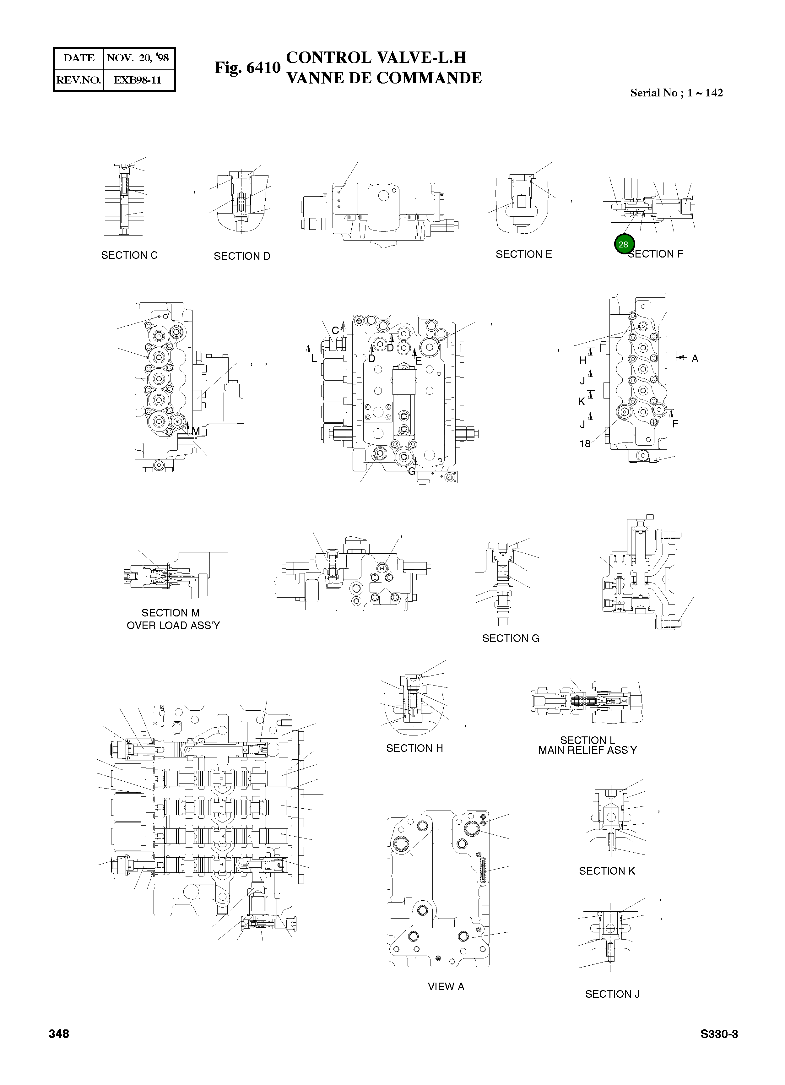 Золотник 2424-1099 Komatsu