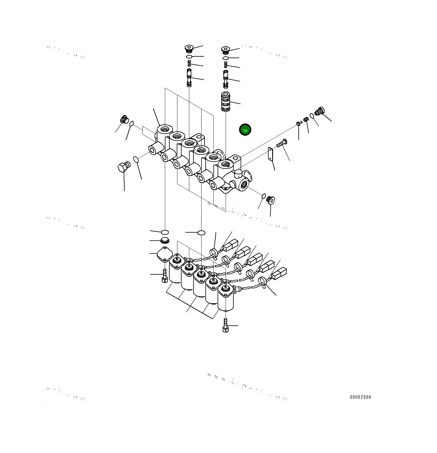 Золотник NY1620710300 Komatsu