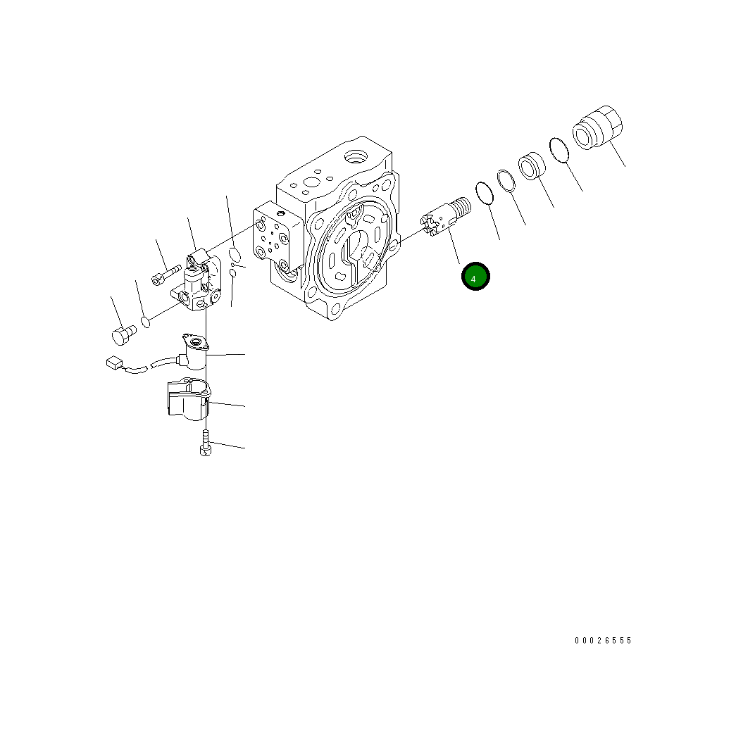 Золотник 708-7H-16750 Komatsu