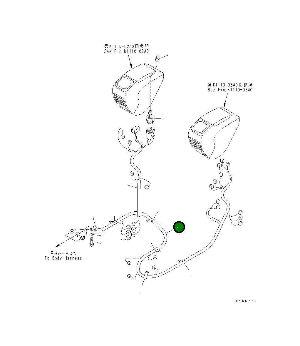 Жгут проводов 22M-06-11122 Komatsu