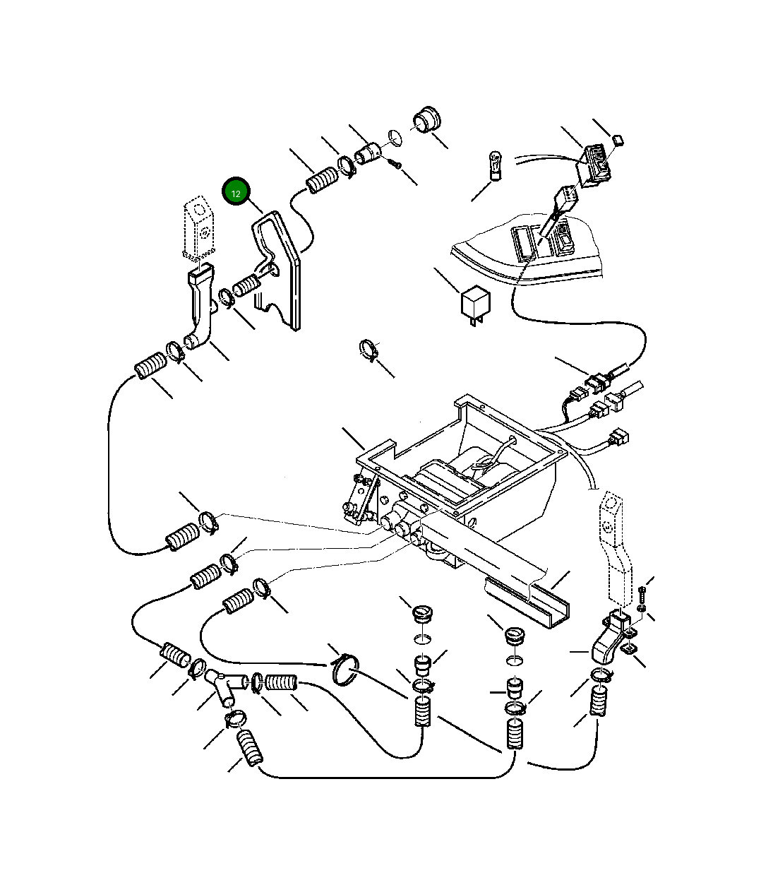 Защитный кожух шланга (настенный) 312649127 Komatsu