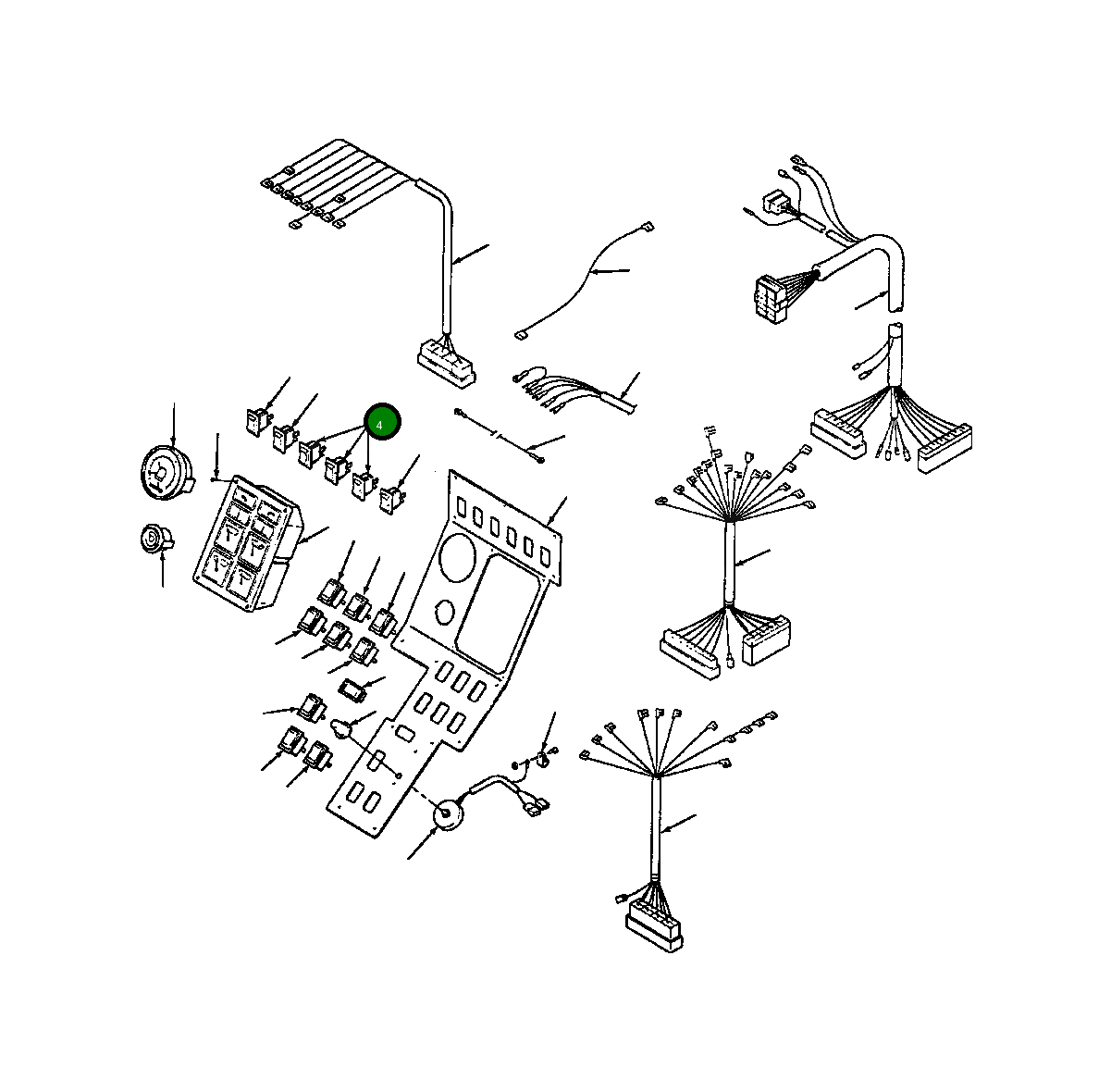 Заглушка переключателя 158 106 Komatsu