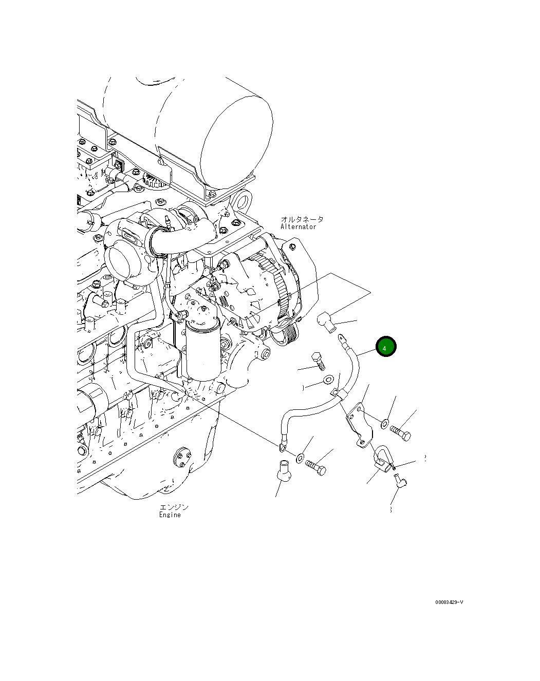 Кабель 423-Z91-4151 Komatsu