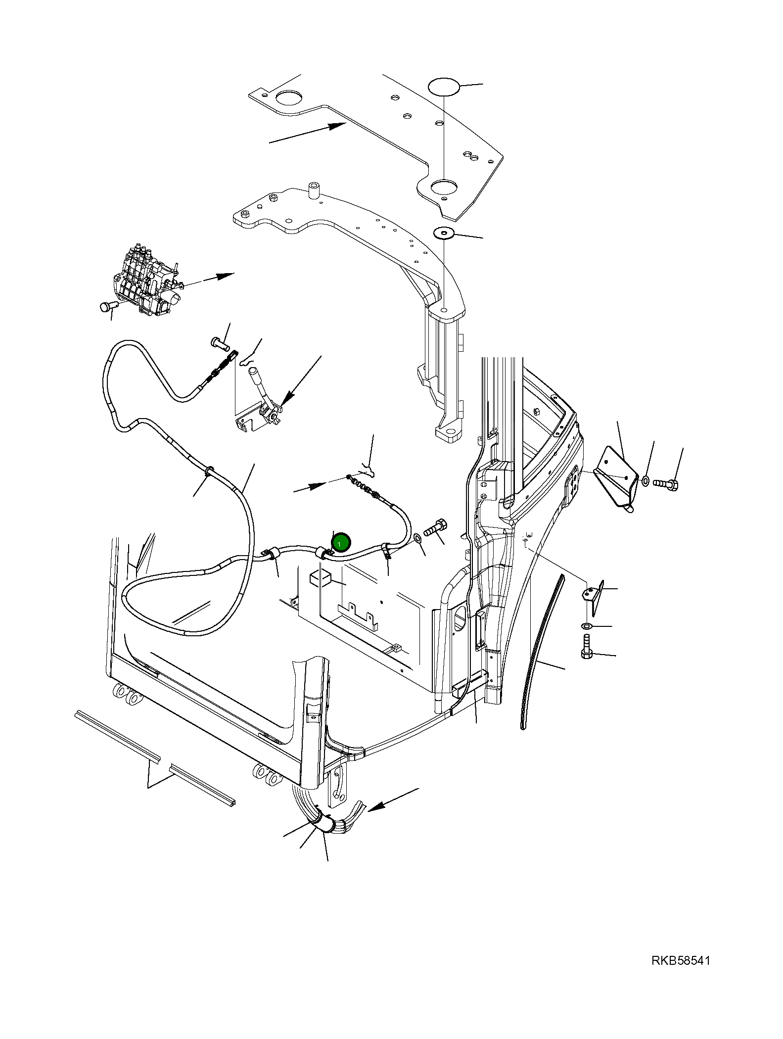 Кабель 22L-43-R1191 Komatsu