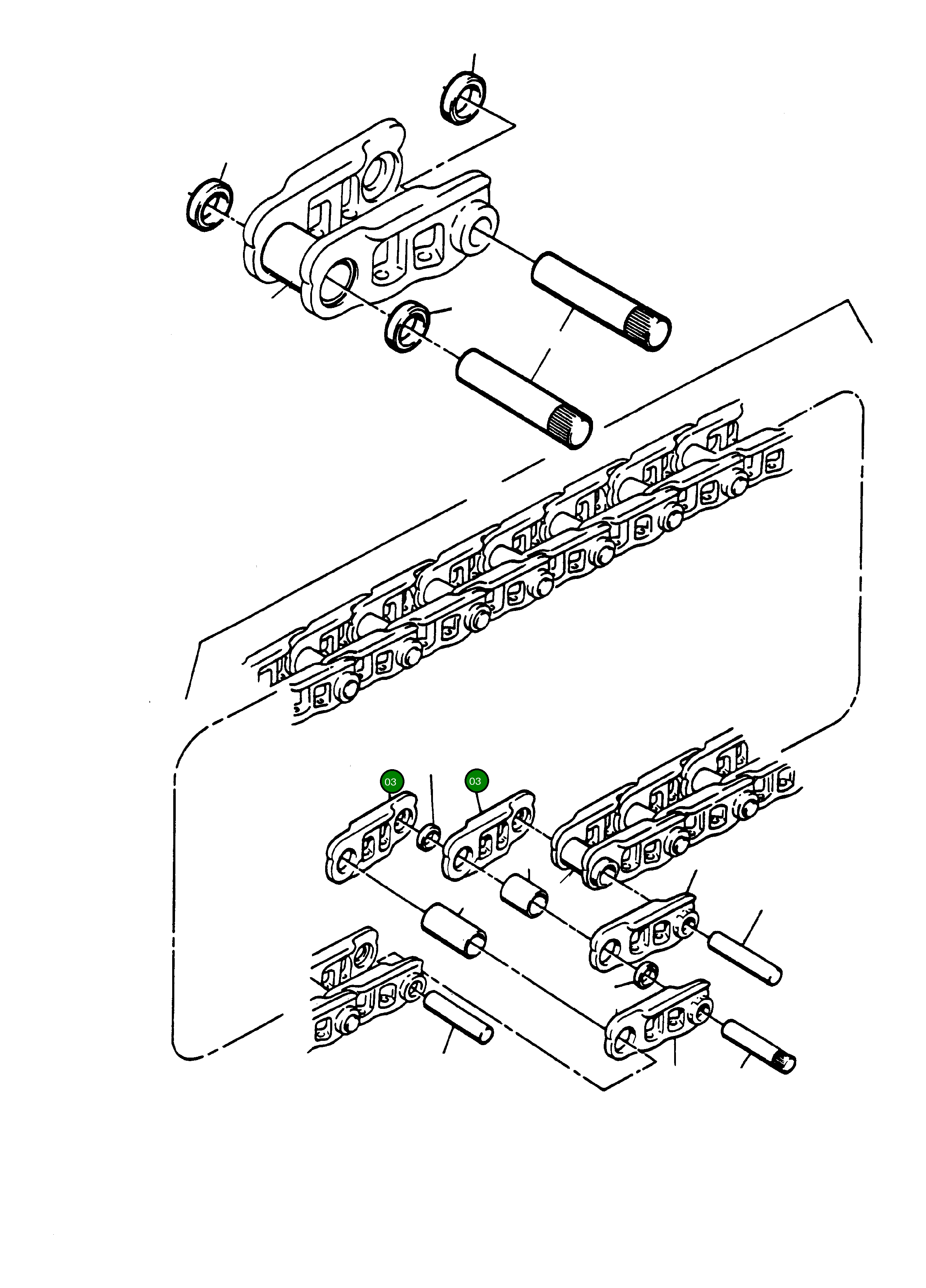 Звено гусеницы 697 597 73 Komatsu