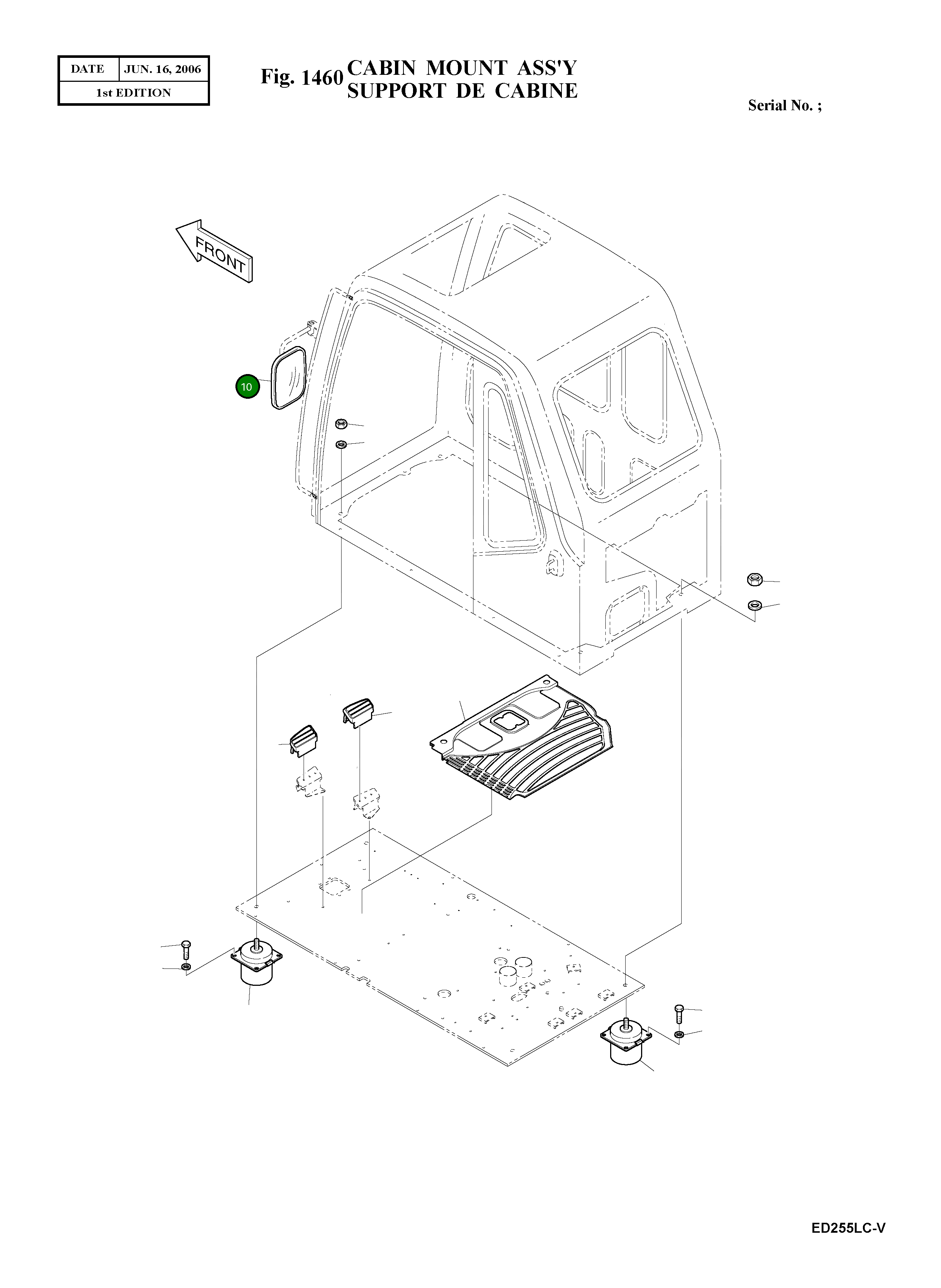 Зеркало 903-00068 Komatsu